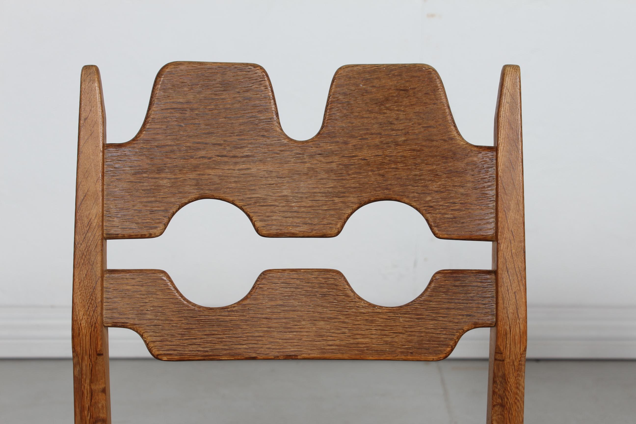 Mid-Century Modern Set of 4 Danish Henning Kjærnulf Razor Blade Chairs of Oak + New Sheepskin 1970s For Sale