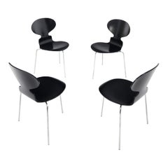 Set of 4 Danish Mid-Century Modern by Arne Jacobsen for Fritz Hansen Ant Chairs