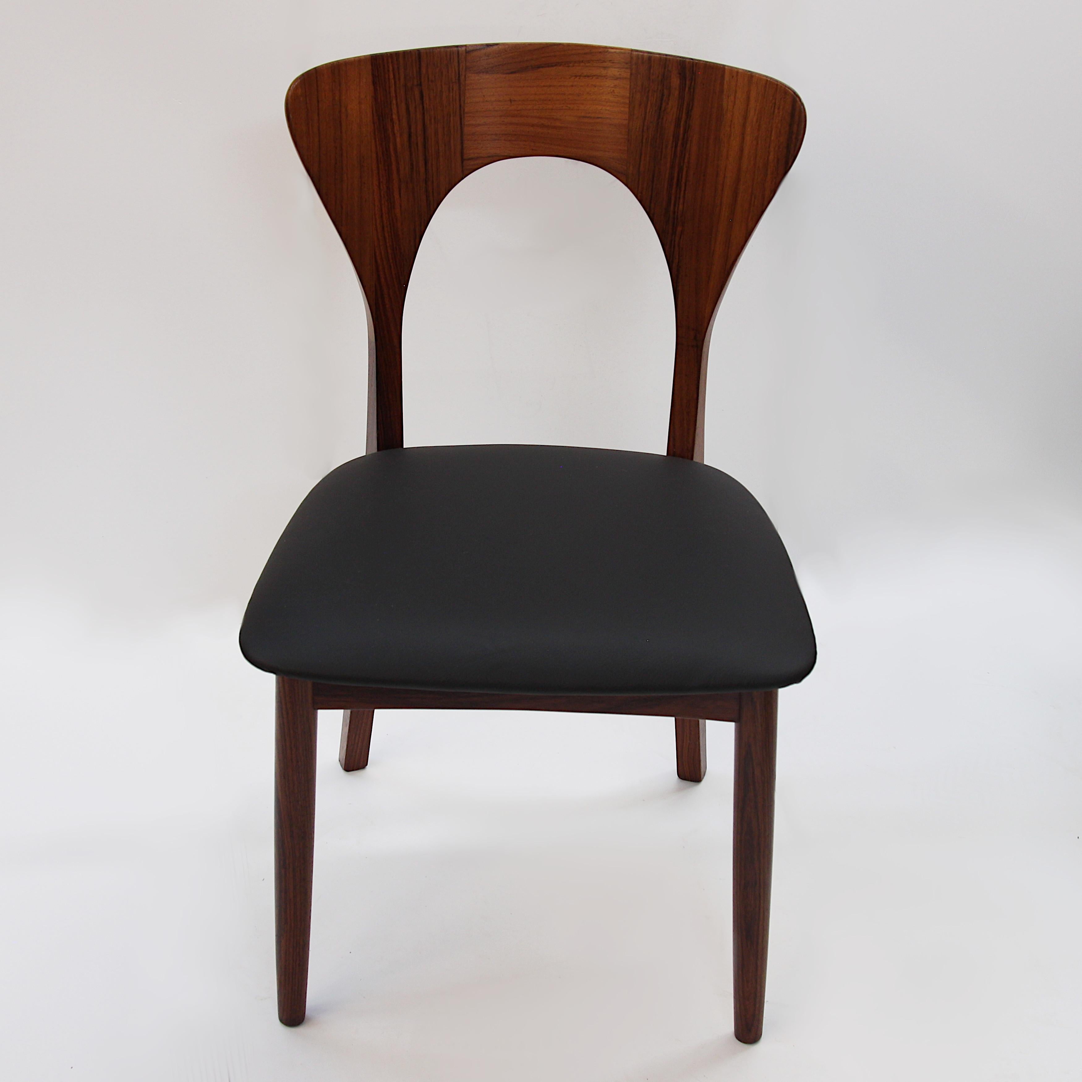 Set of 4 Danish Mid-Century Modern Rosewood Peter Chairs by Niels Koefoed 5