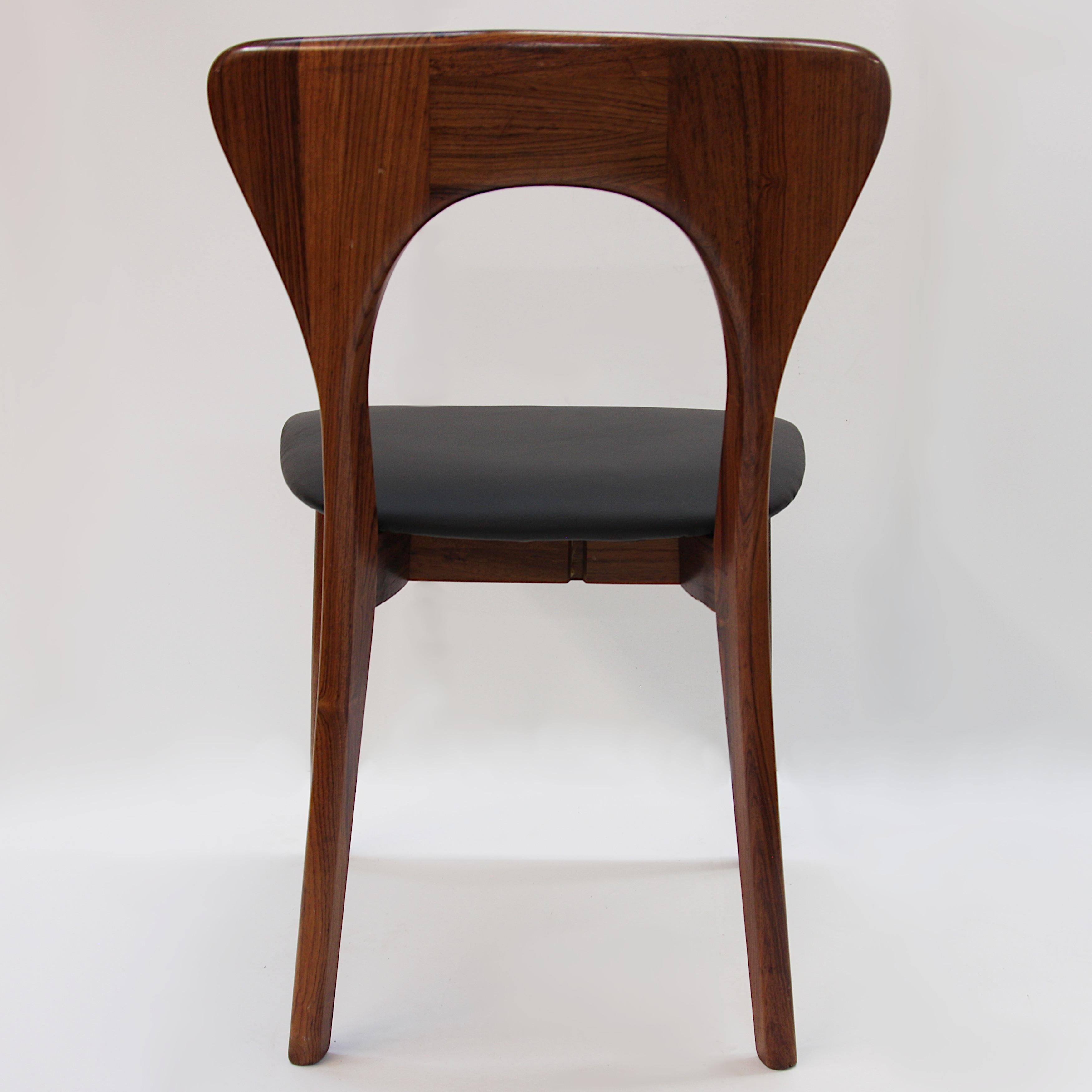 Mid-20th Century Set of 4 Danish Mid-Century Modern Rosewood Peter Chairs by Niels Koefoed