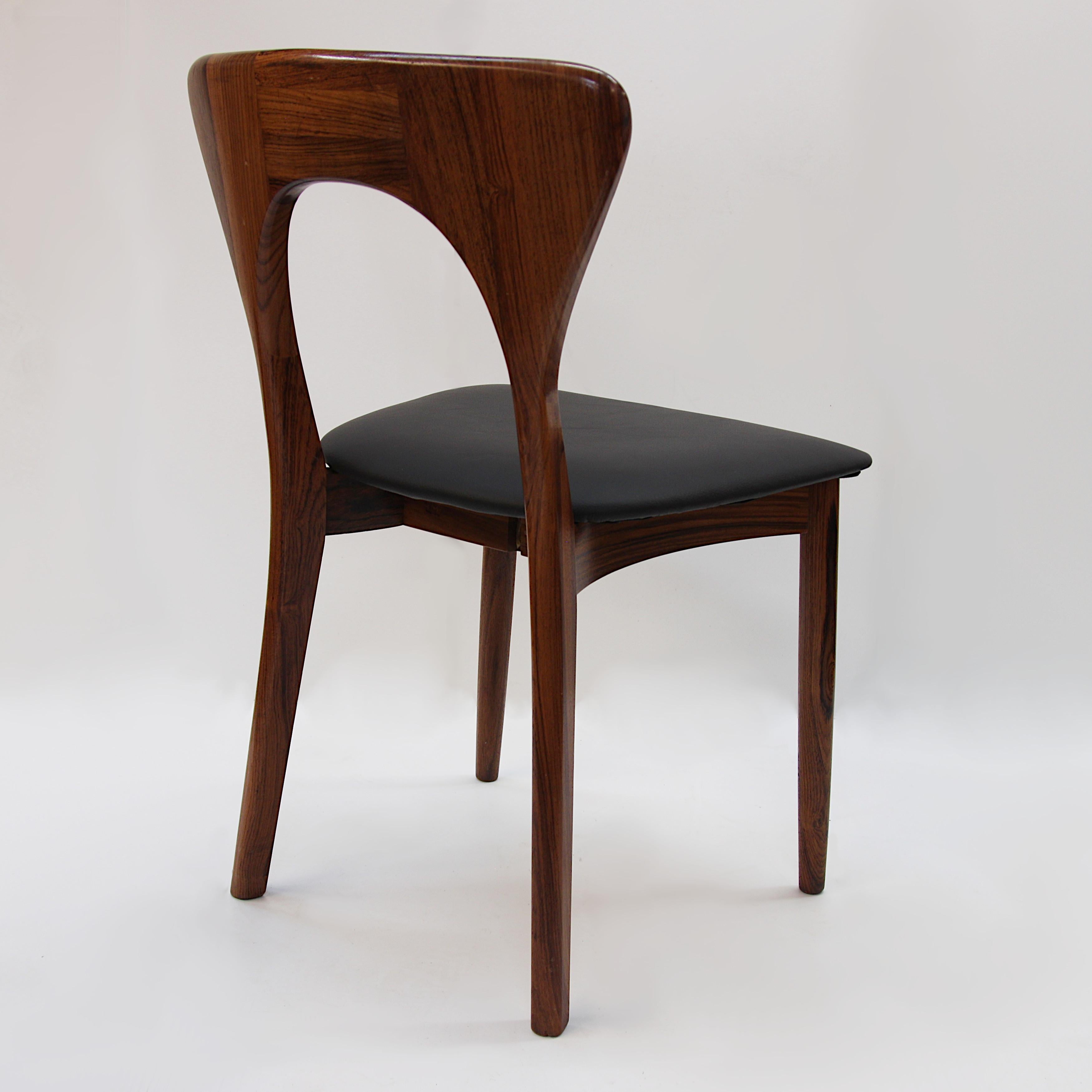 Set of 4 Danish Mid-Century Modern Rosewood Peter Chairs by Niels Koefoed 1