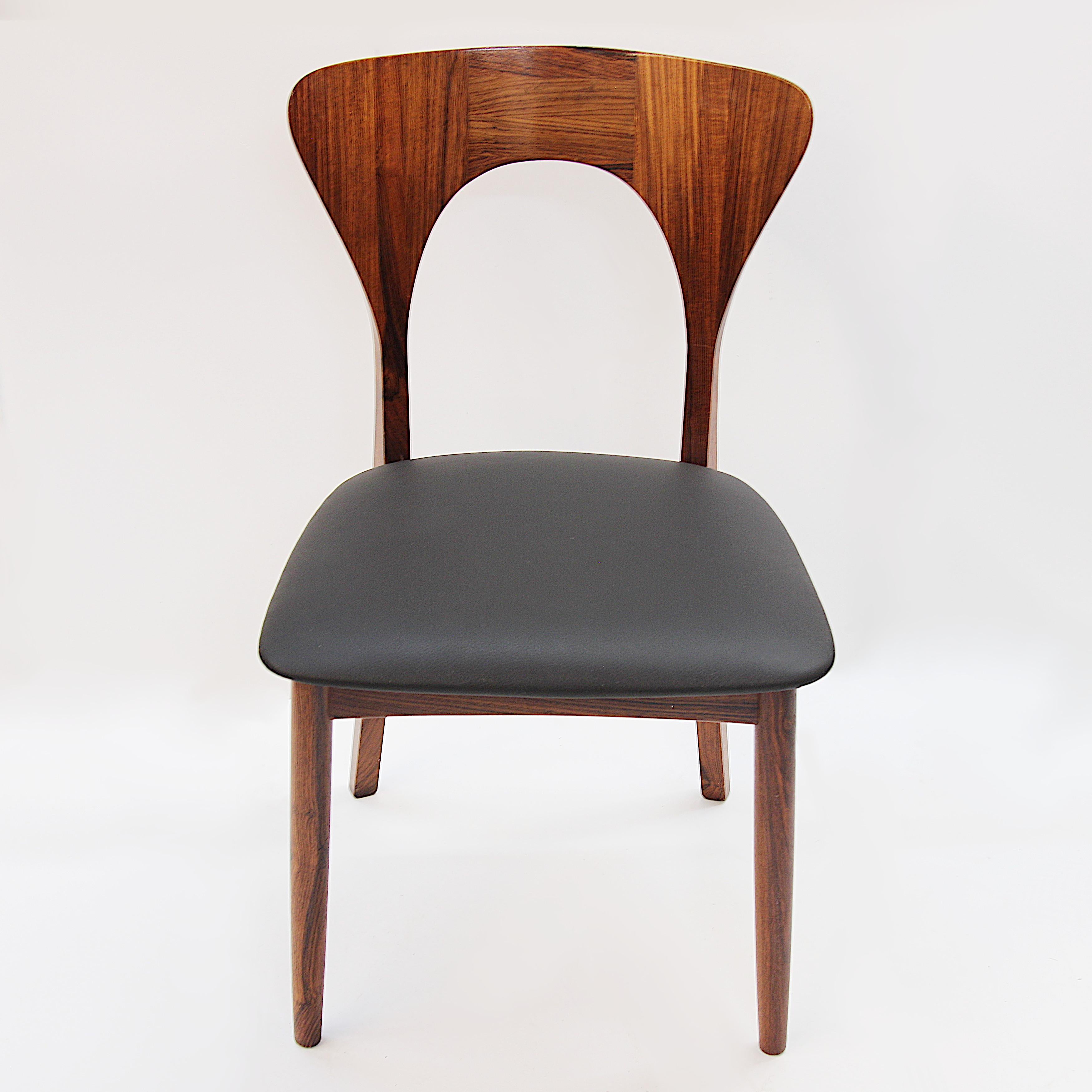 Set of 4 Danish Mid-Century Modern Rosewood Peter Chairs by Niels Koefoed 2