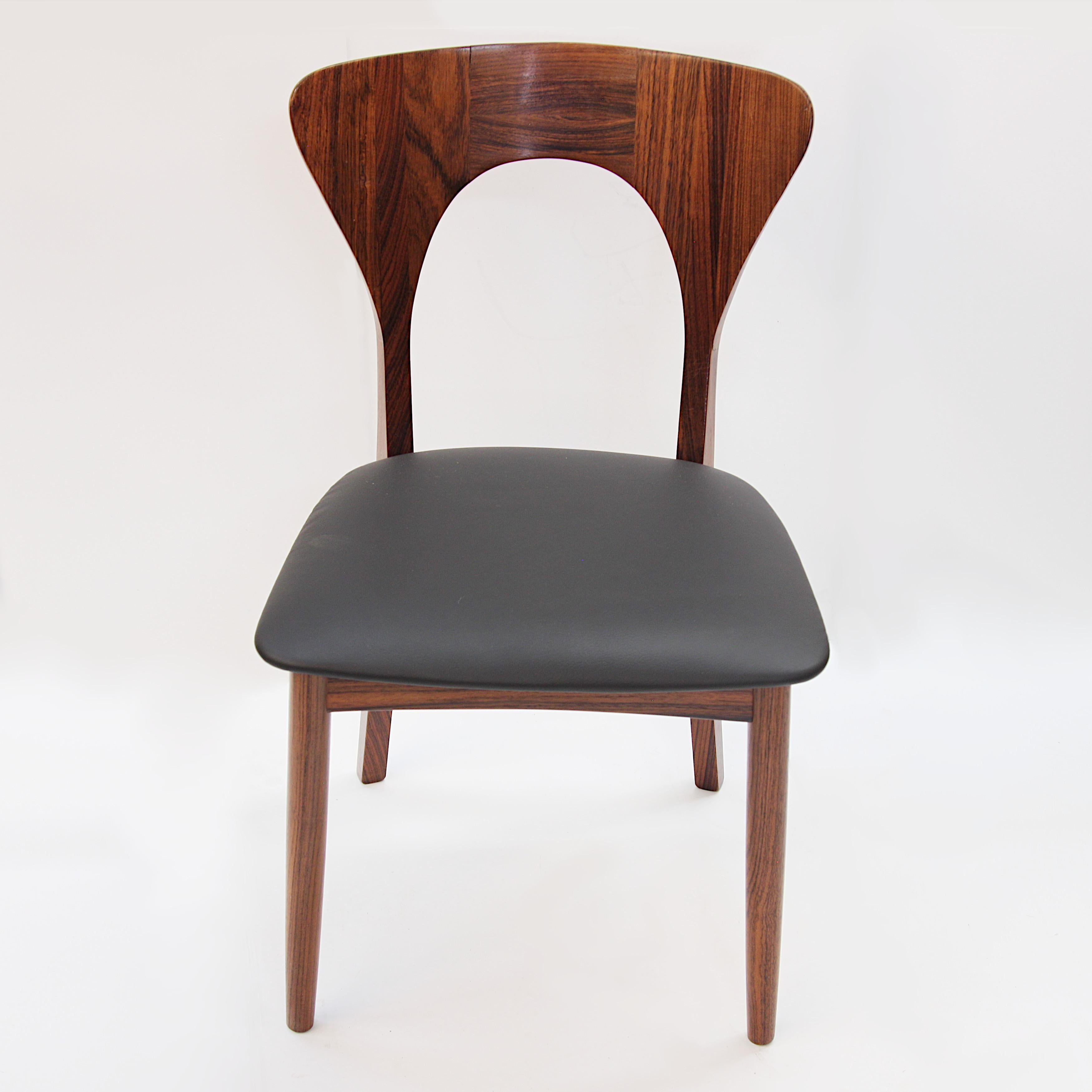 Set of 4 Danish Mid-Century Modern Rosewood Peter Chairs by Niels Koefoed 3