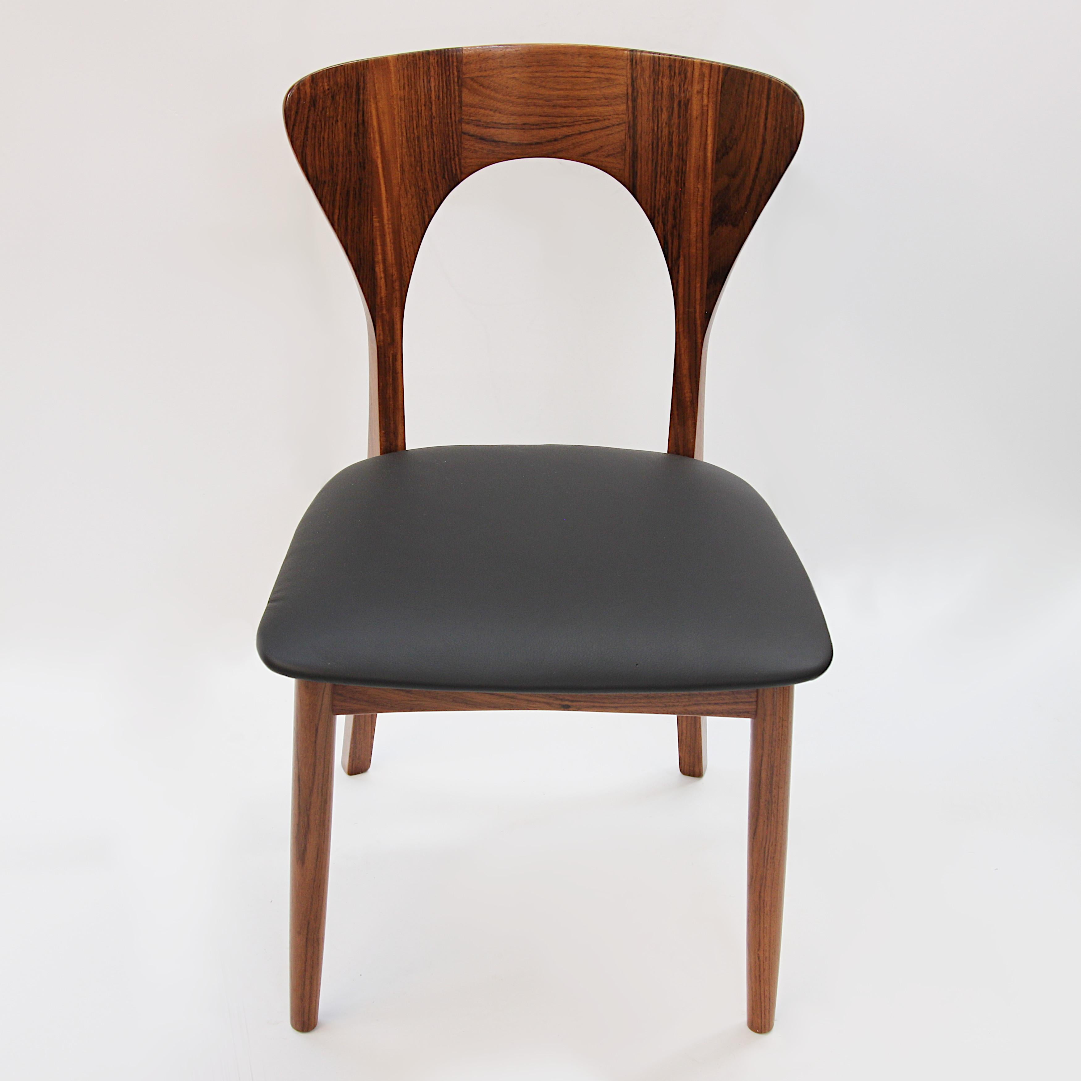 Set of 4 Danish Mid-Century Modern Rosewood Peter Chairs by Niels Koefoed 4