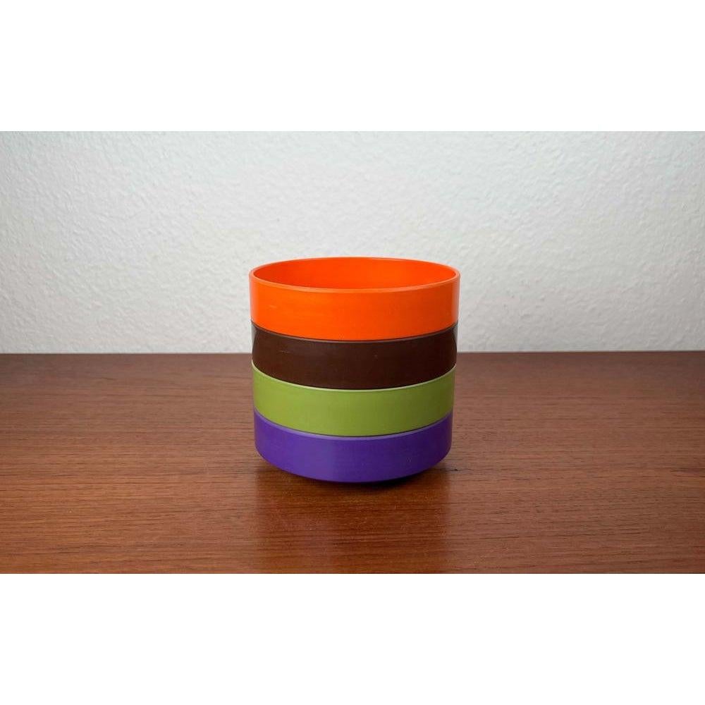 Juego de 4 Cuencos Mepal Apilables Daneses de la Era Espacial de Mitad de Siglo de Rosti, 1960 Danés en venta