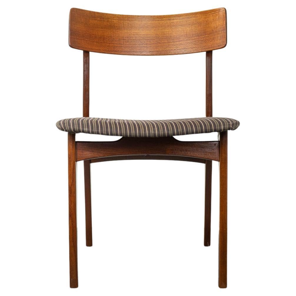 Dyrlund Mid Century Teak Upholstered Dining Chairs, Set of 6 at 1stDibs