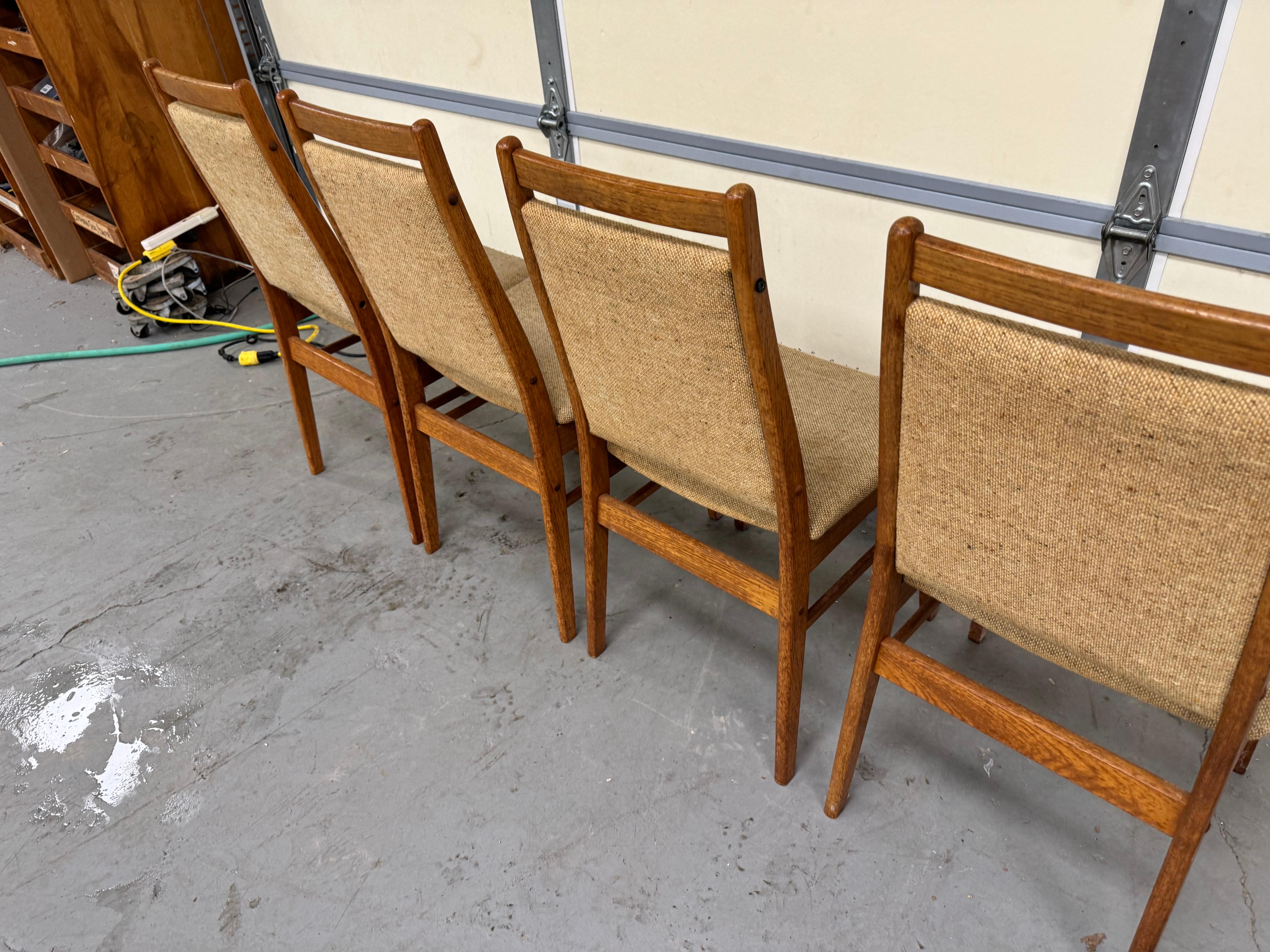 Set of 4 Danish Modern  Gangso Mobler Highback Teak Dining Chairs For Sale 5