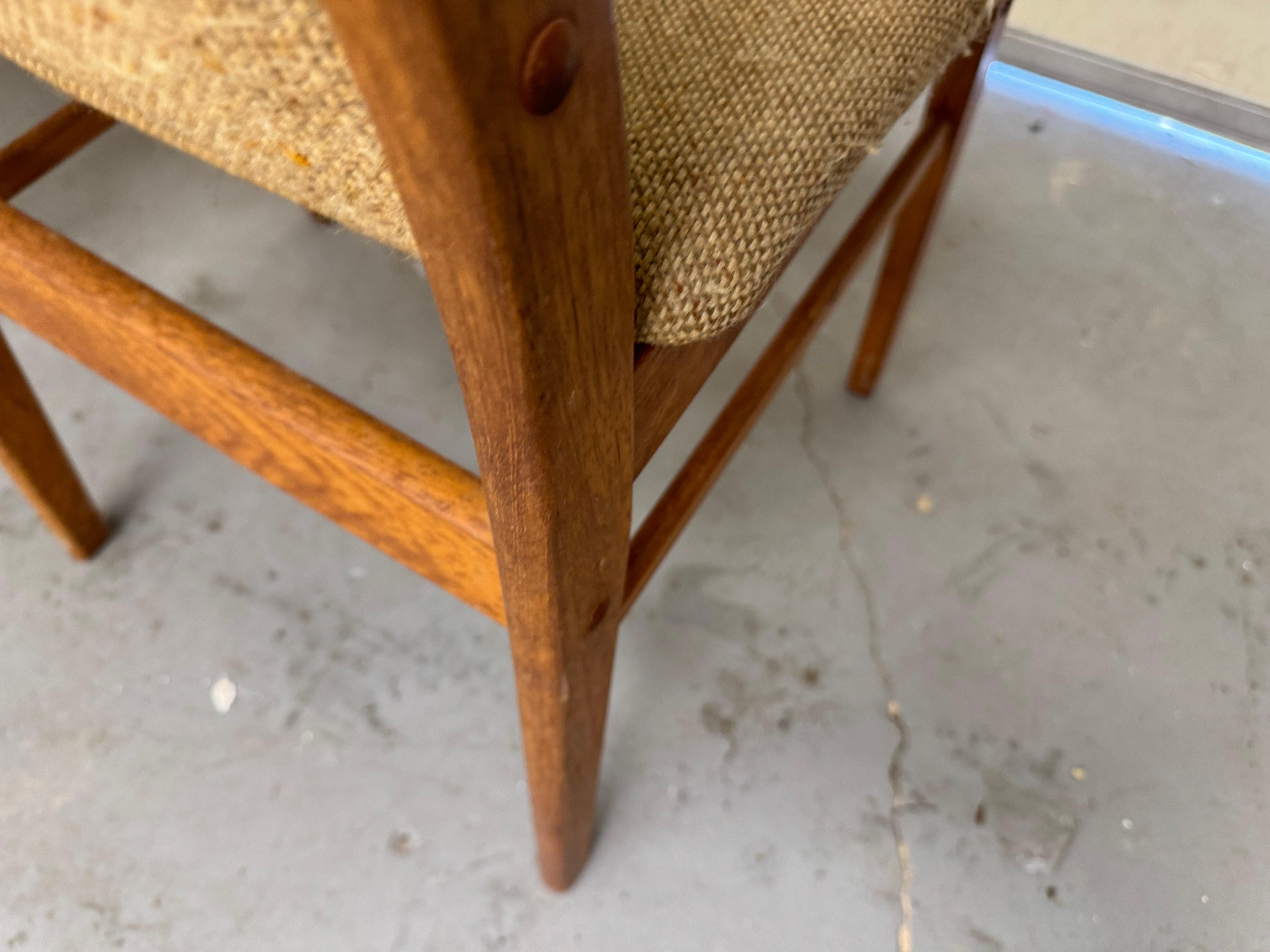 Set of 4 Danish Modern  Gangso Mobler Highback Teak Dining Chairs For Sale 7