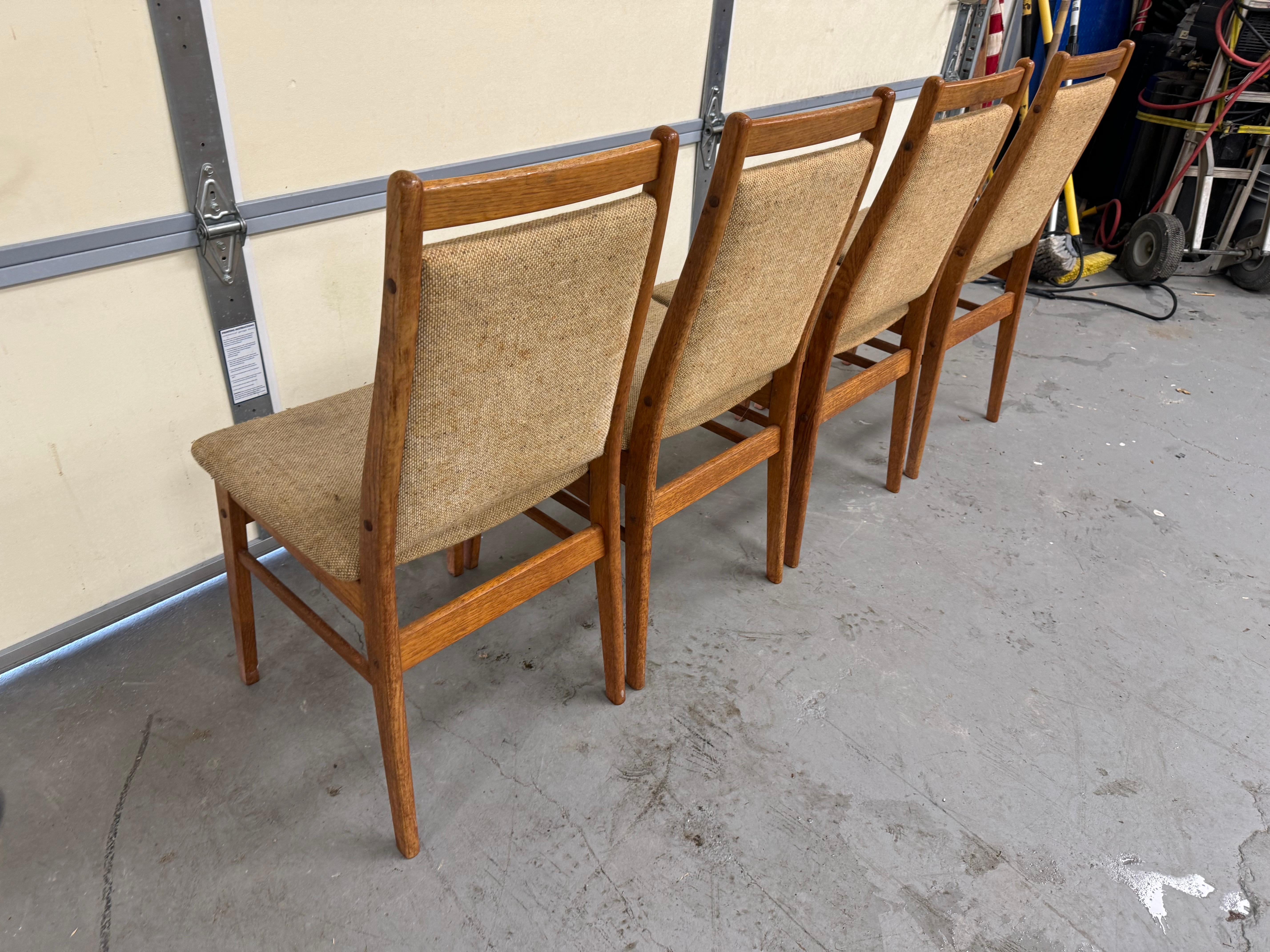 Set of 4 Danish Modern  Gangso Mobler Highback Teak Dining Chairs For Sale 3