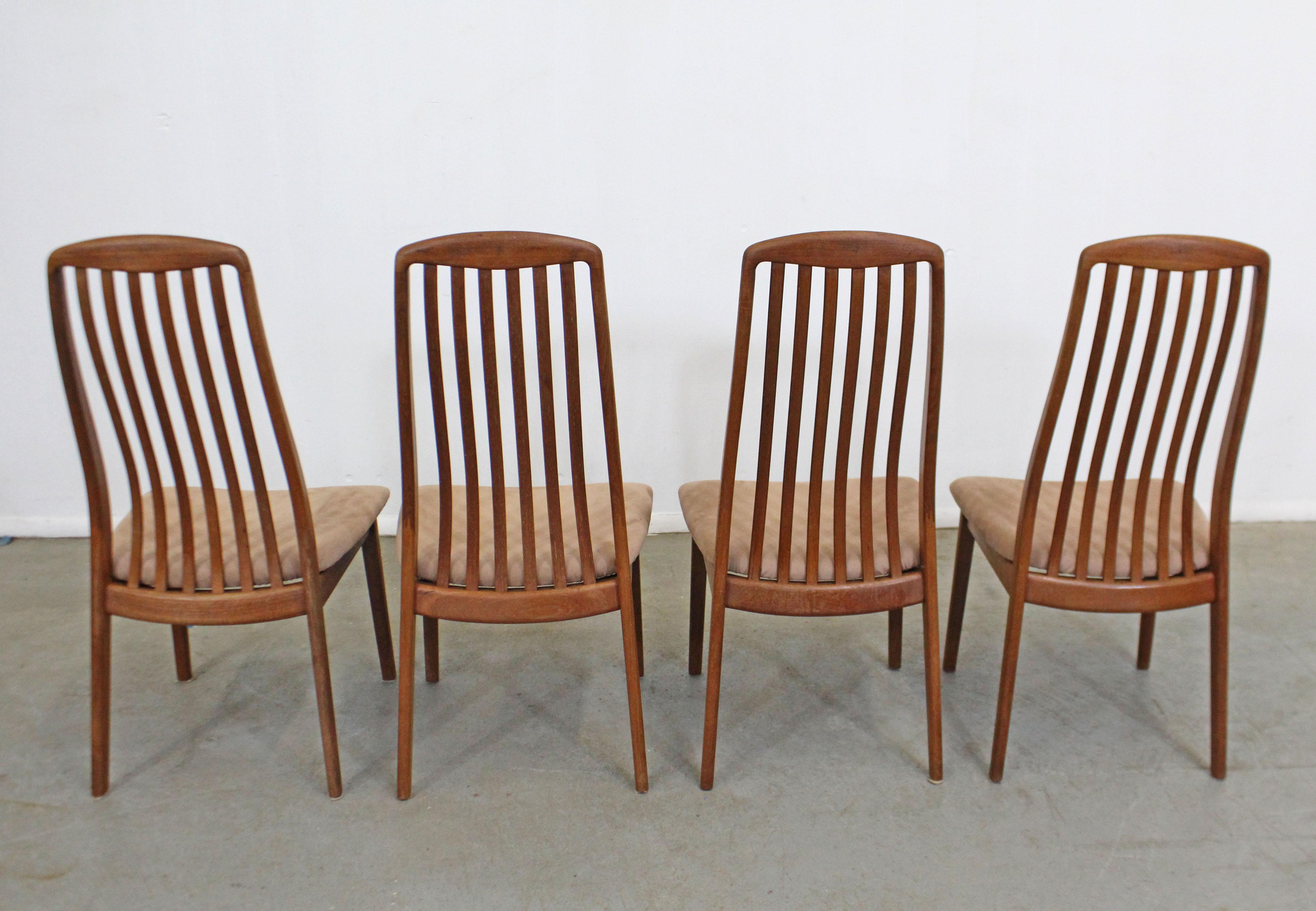 Set of 4 Danish Modern Schou Andersen Teak Dining Chairs 1
