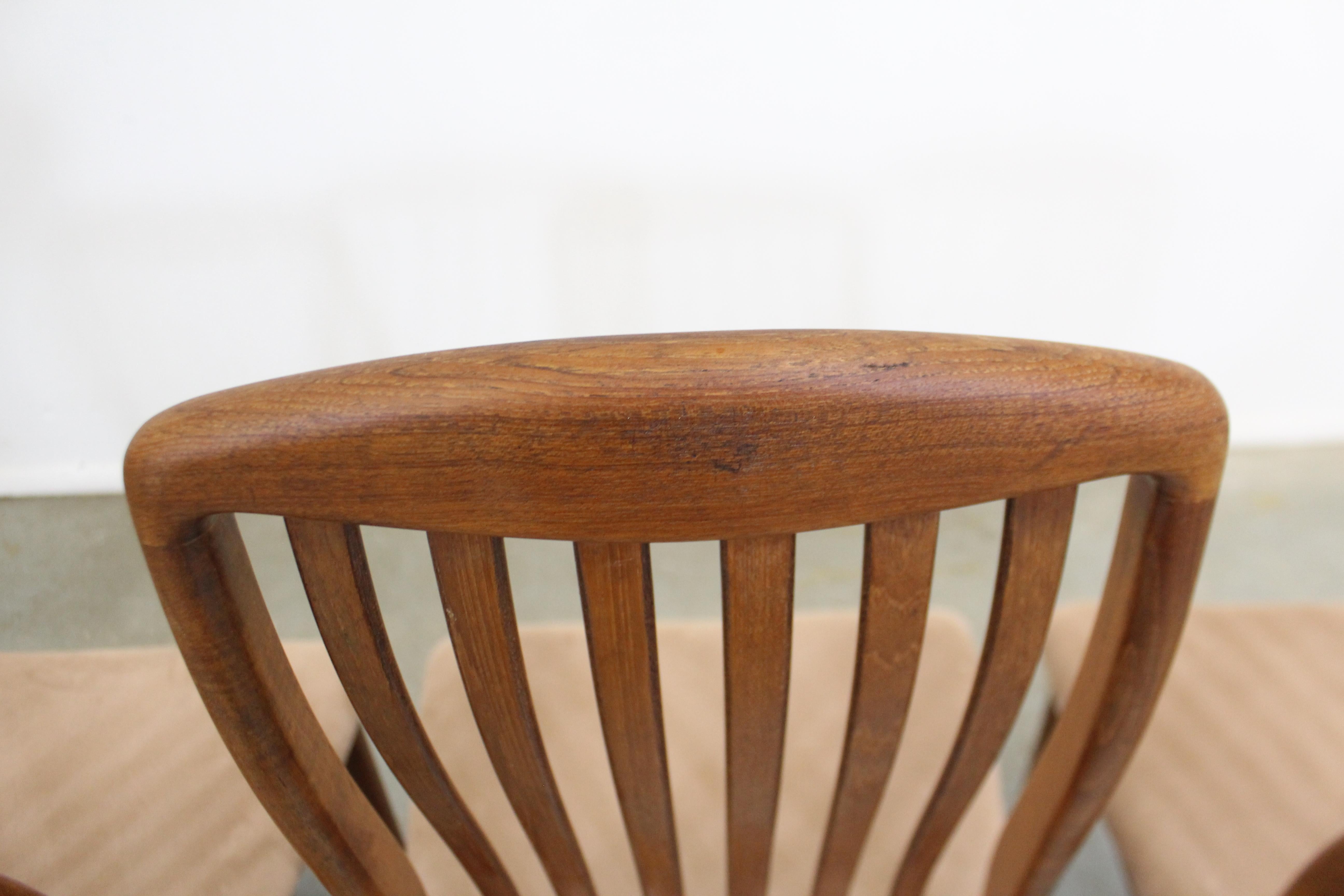 Set of 4 Danish Modern Schou Andersen Teak Dining Chairs 2