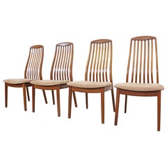 Set of 4 Danish Modern Schou Andersen Teak Dining Chairs