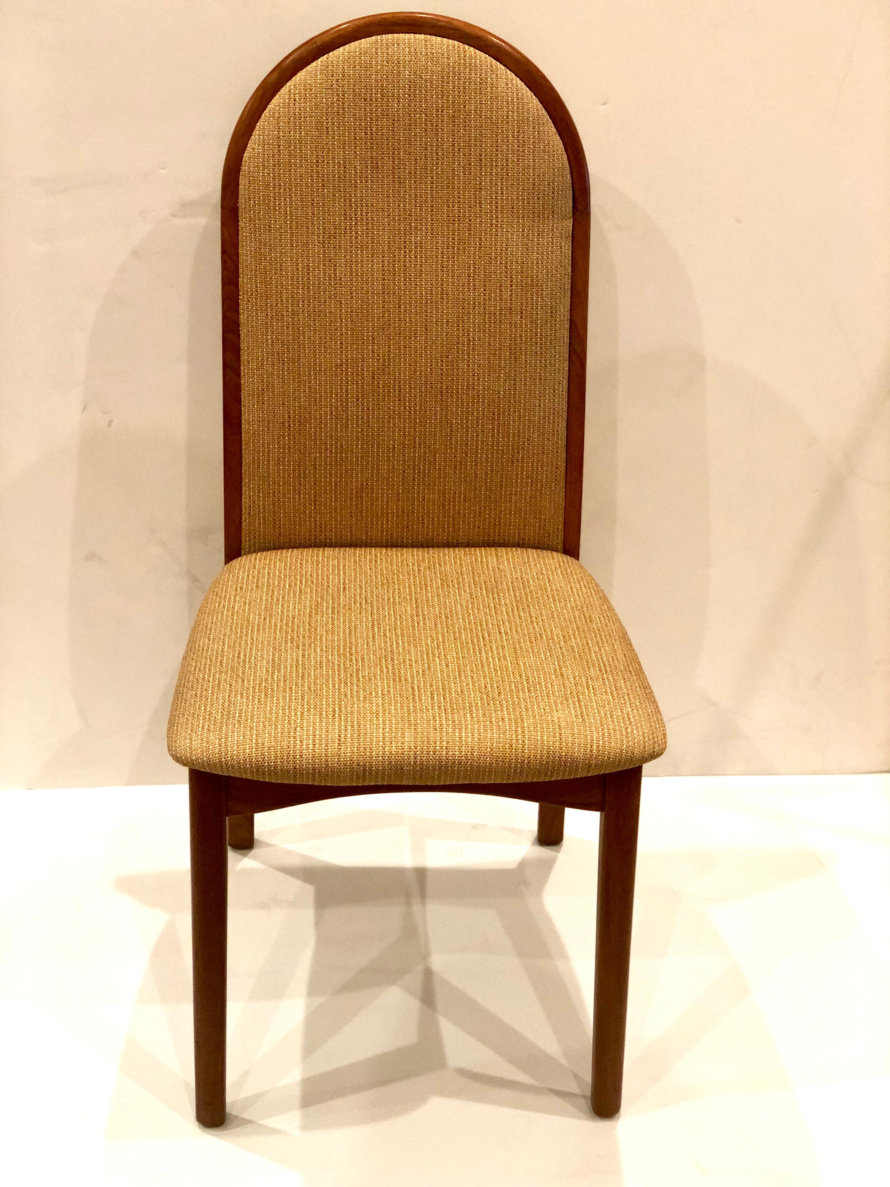 20th Century Set of 4 Danish Modern Tall Back Dinning Chairs