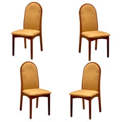 Set of 4 Danish Modern Tall Back Dinning Chairs