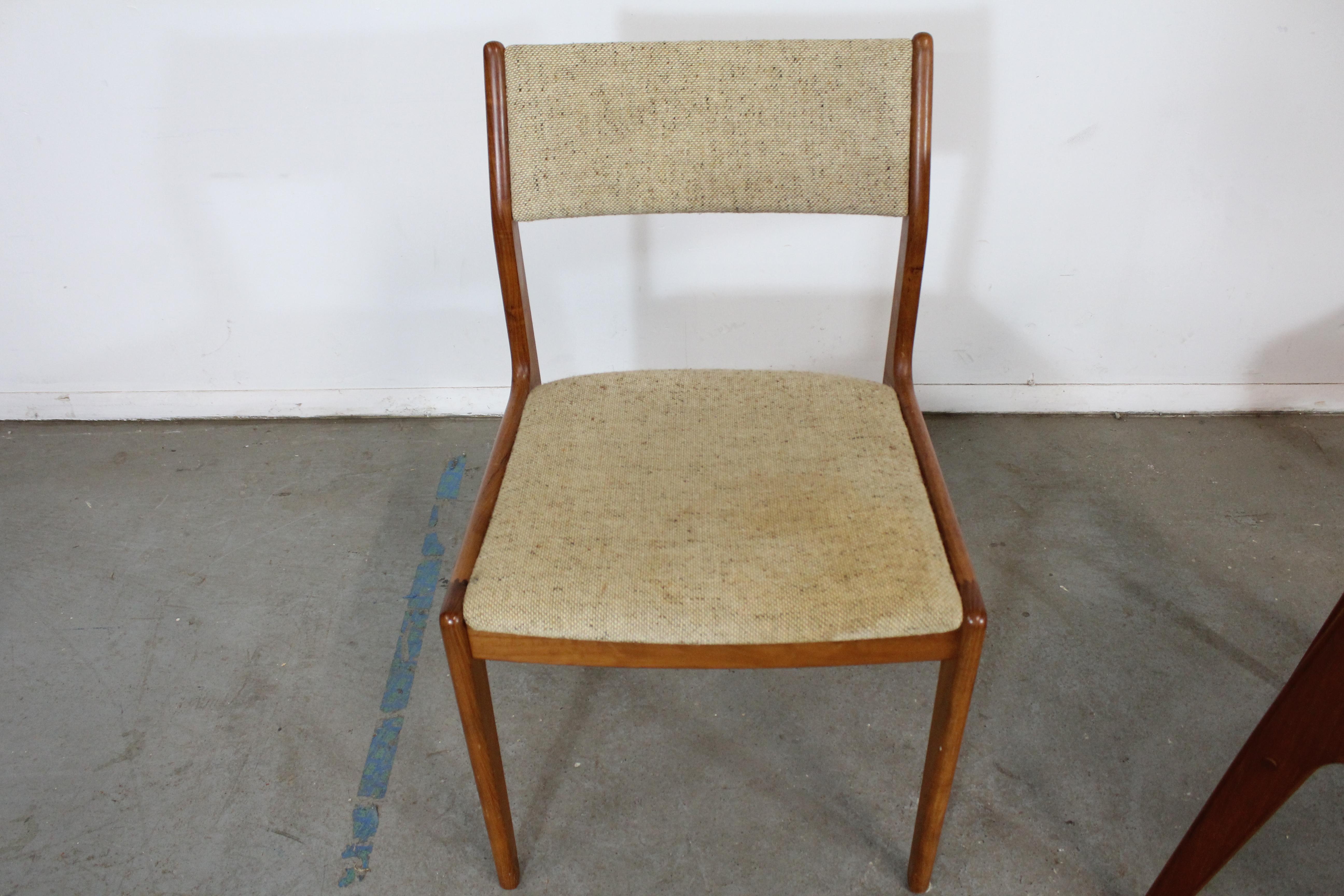 Set of 4 Danish Modern Teak Side Dining Chairs by D-Scan 3