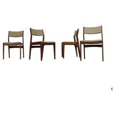 Set of 4 Danish Modern Teak Side Dining Chairs by D-Scan