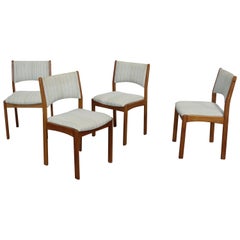 Set of 4 Danish Modern Teak Side Dining Chairs