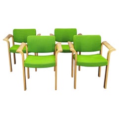 Set of 4 Danish Oak Armchairs by Magnus Olesen, 1960s