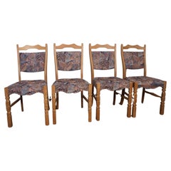 Vintage set of 4 Danish Oak Dining Chairs attributed to Henning Kjærnulf