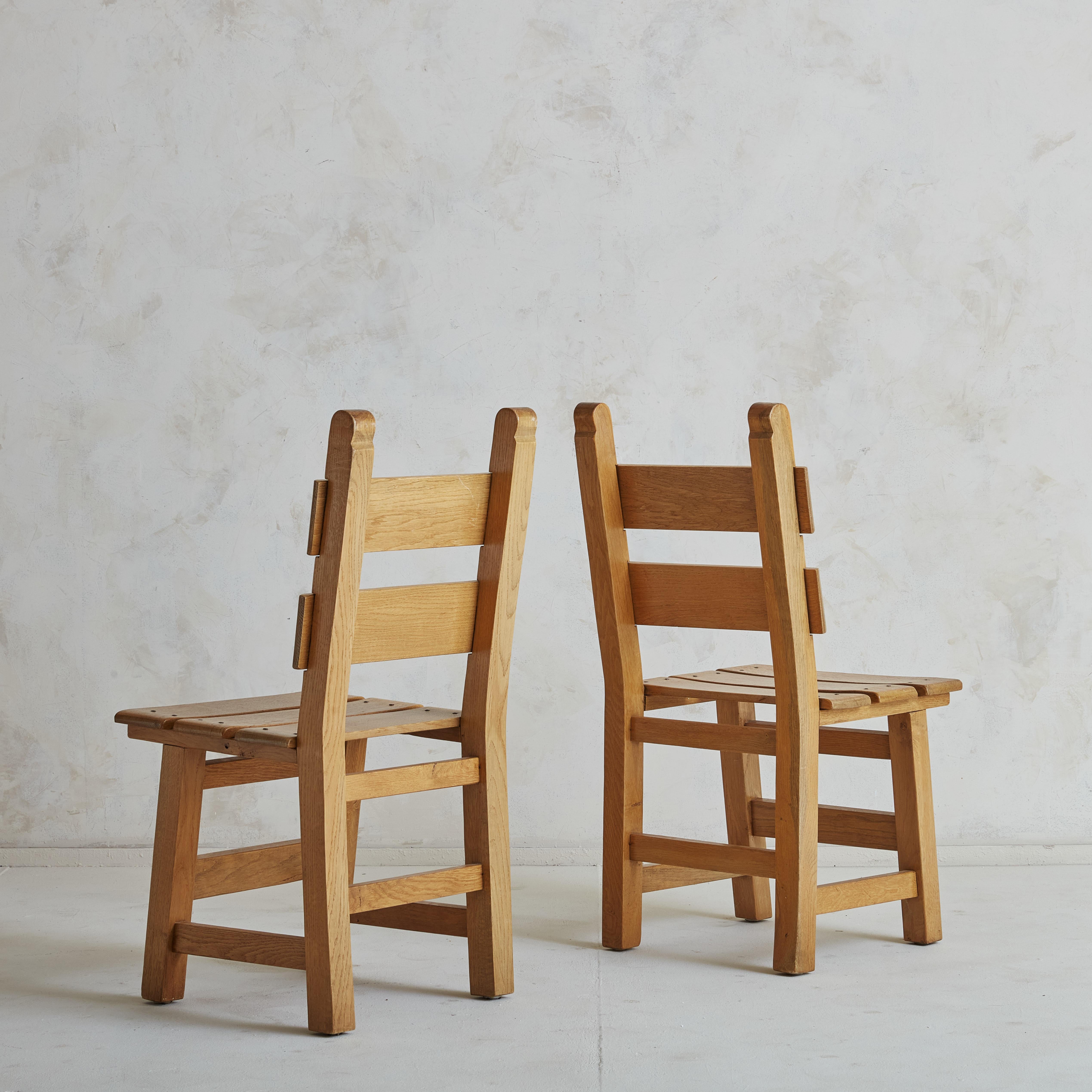 20th Century Set of 4 Danish Pine Dining Chairs For Sale