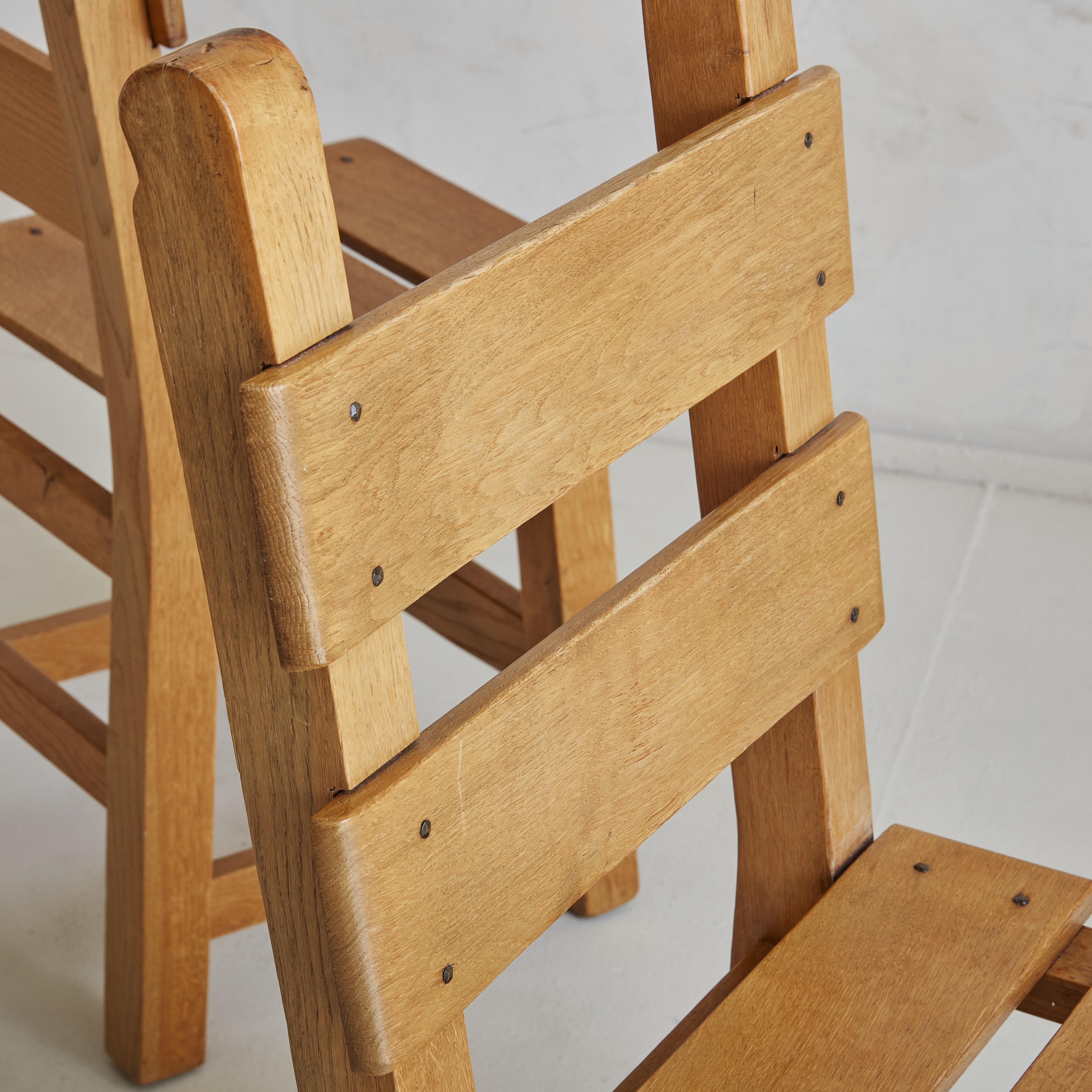Set of 4 Danish Pine Dining Chairs For Sale 1