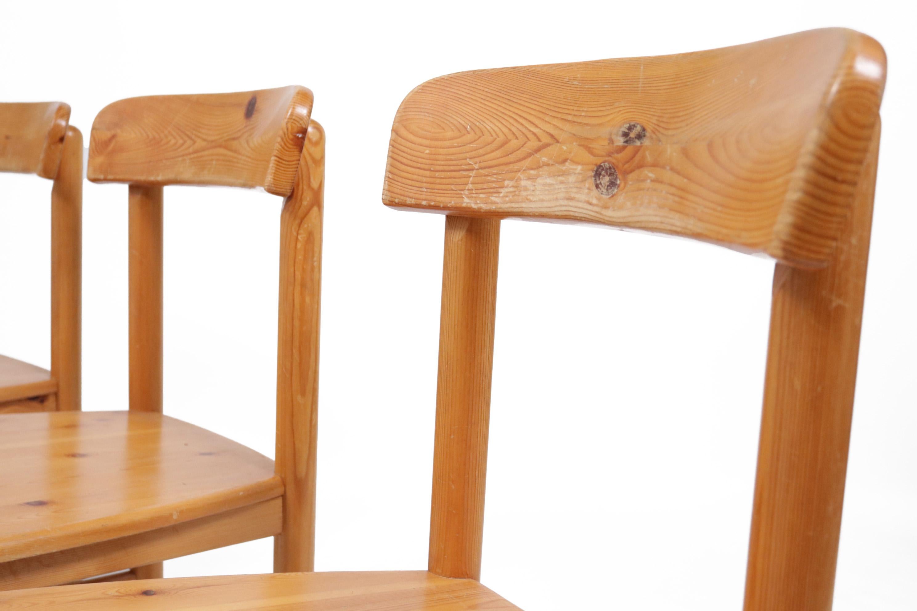 Set of 4 Danish Rainer Daumiller Style Pine Chairs C 1975 For Sale 10