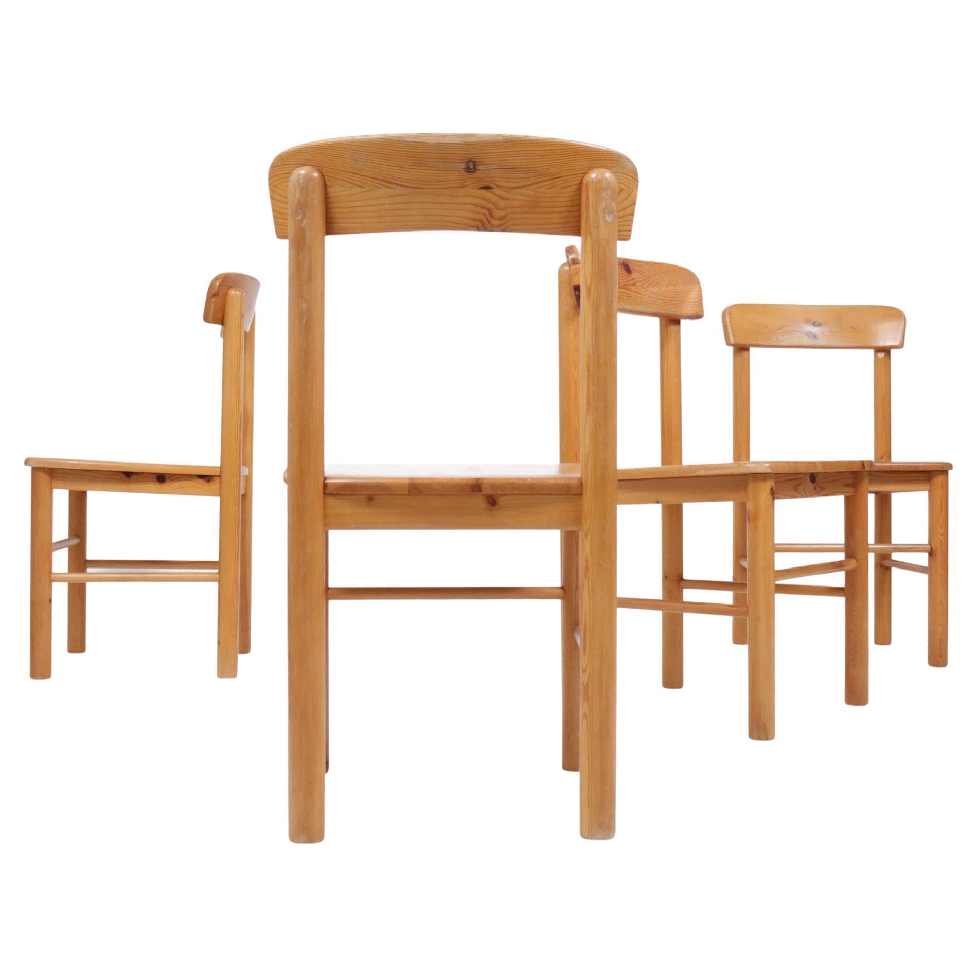 Set of 4 Danish Rainer Daumiller Style Pine Chairs C 1975