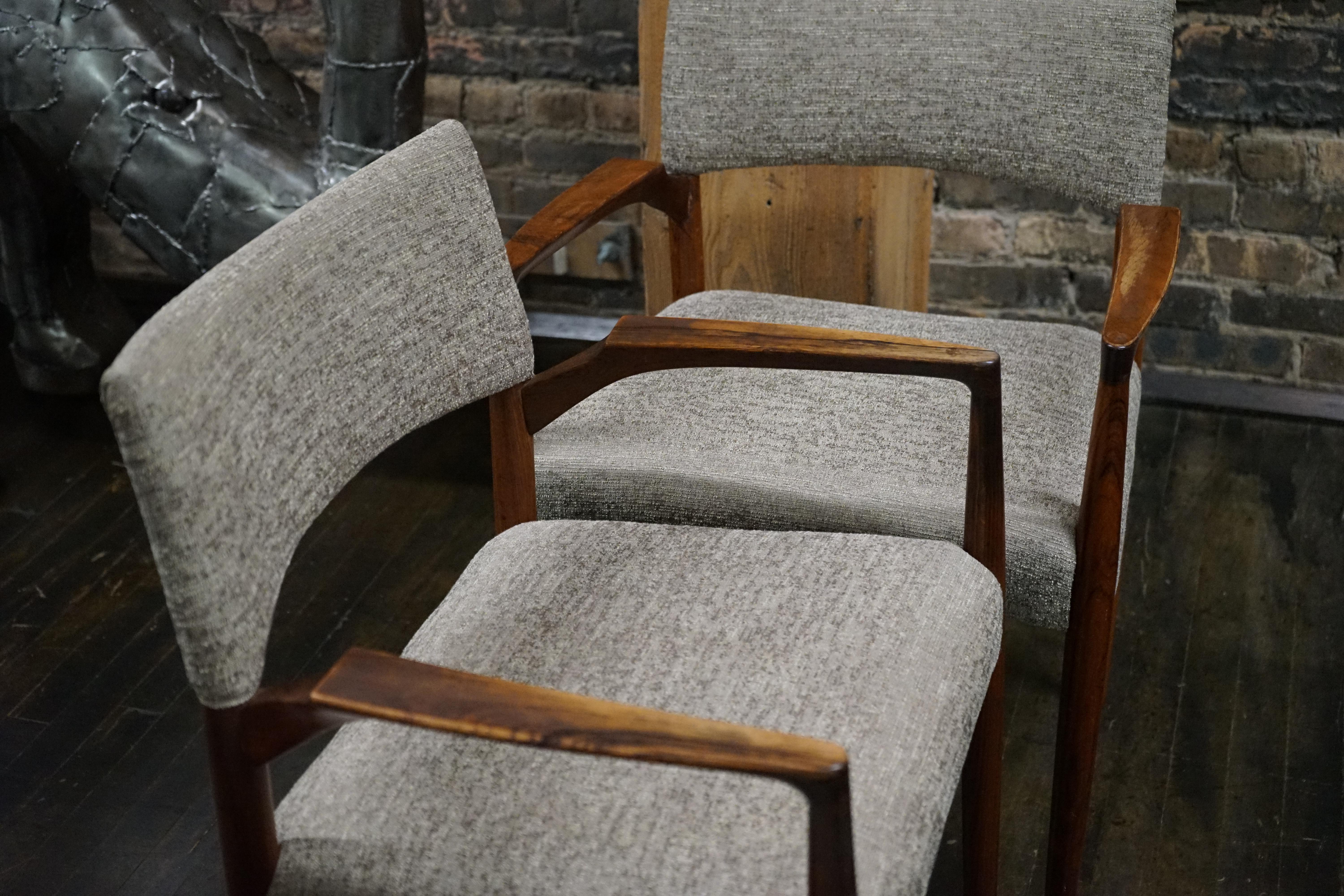 Mid-20th Century Set of 4 Danish Rosewood 