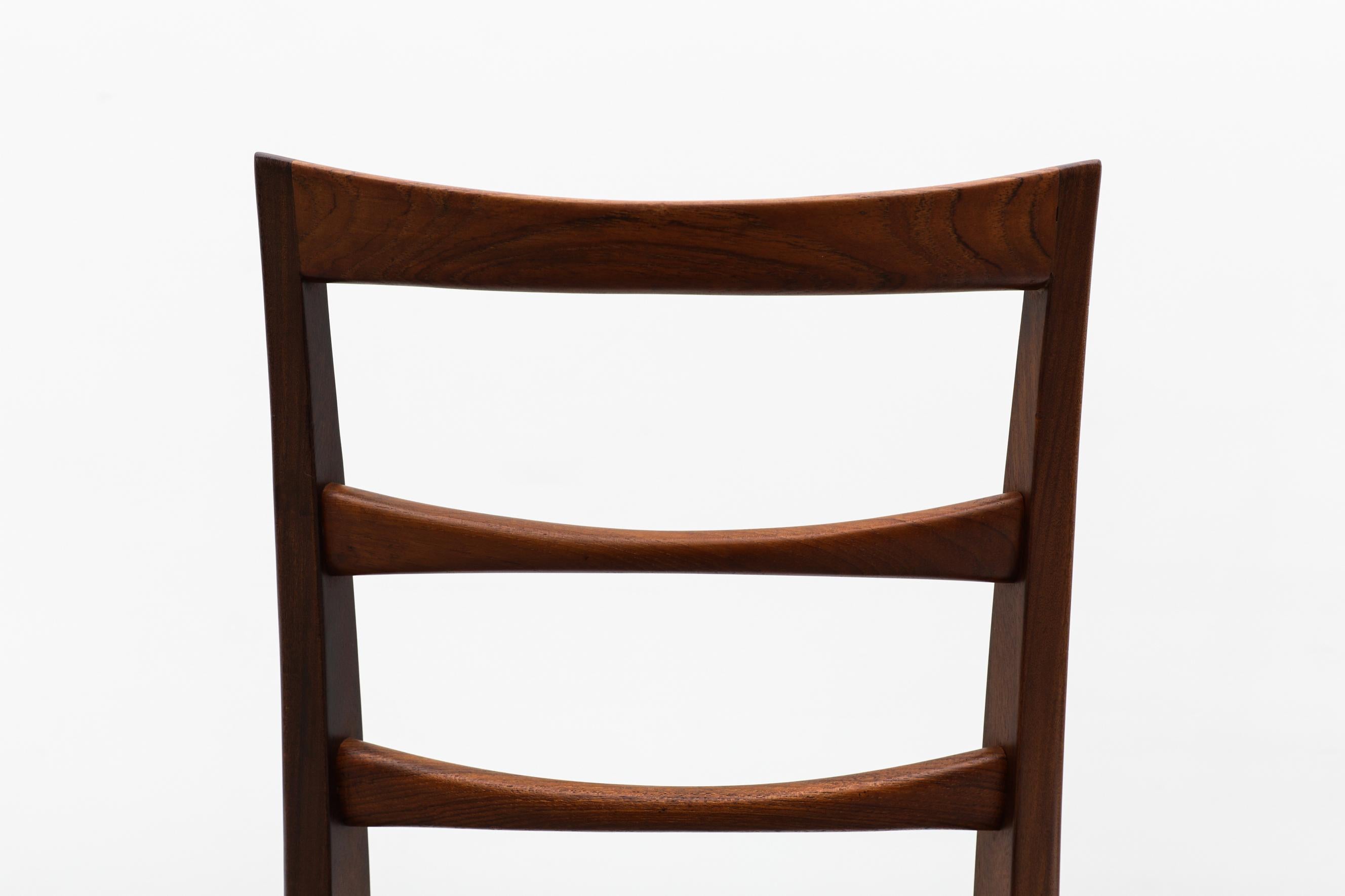 Set of 4 Danish Tall Ladderback Chairs 6
