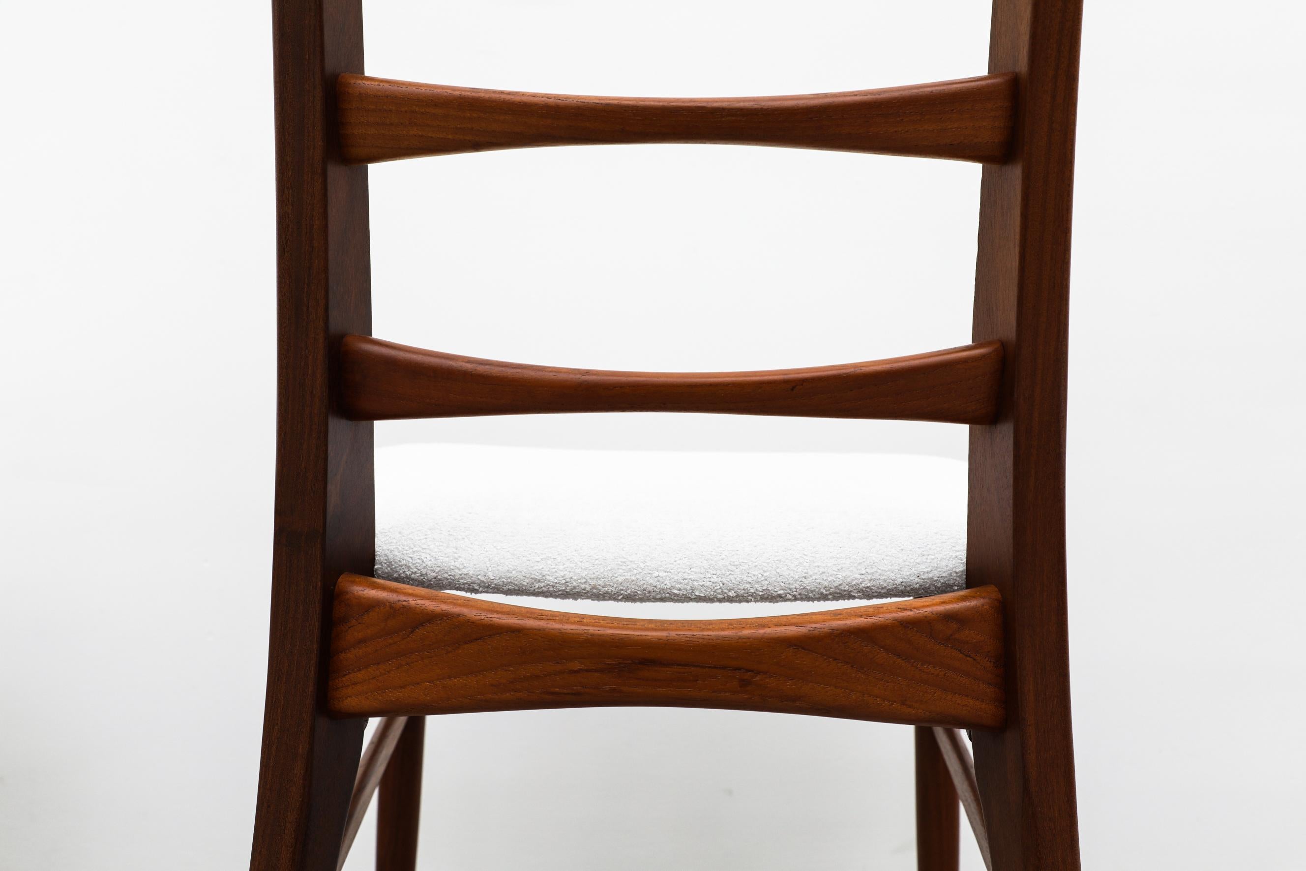 Set of 4 Danish Tall Ladderback Chairs 7