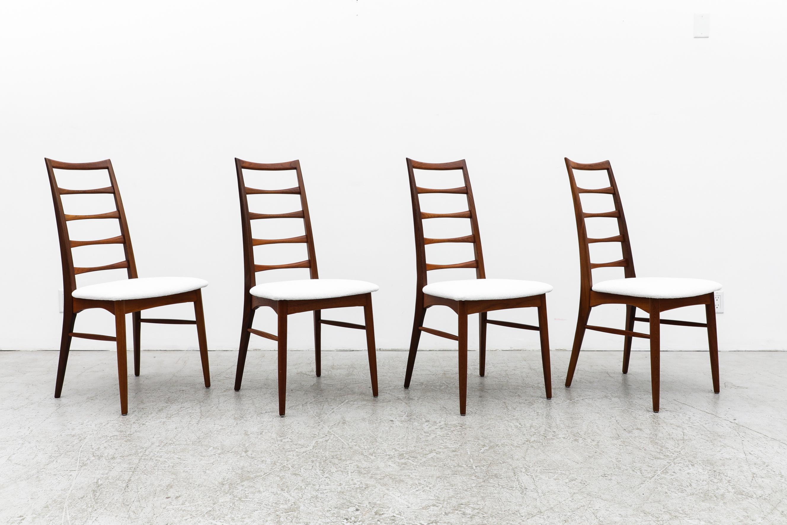 Set of 4 Danish Tall Ladderback Chairs 1