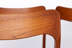 Set di 4 sedie danesi in teak - Sedie da pranzo moderne del Mid-Century degli anni '60, restaurate &