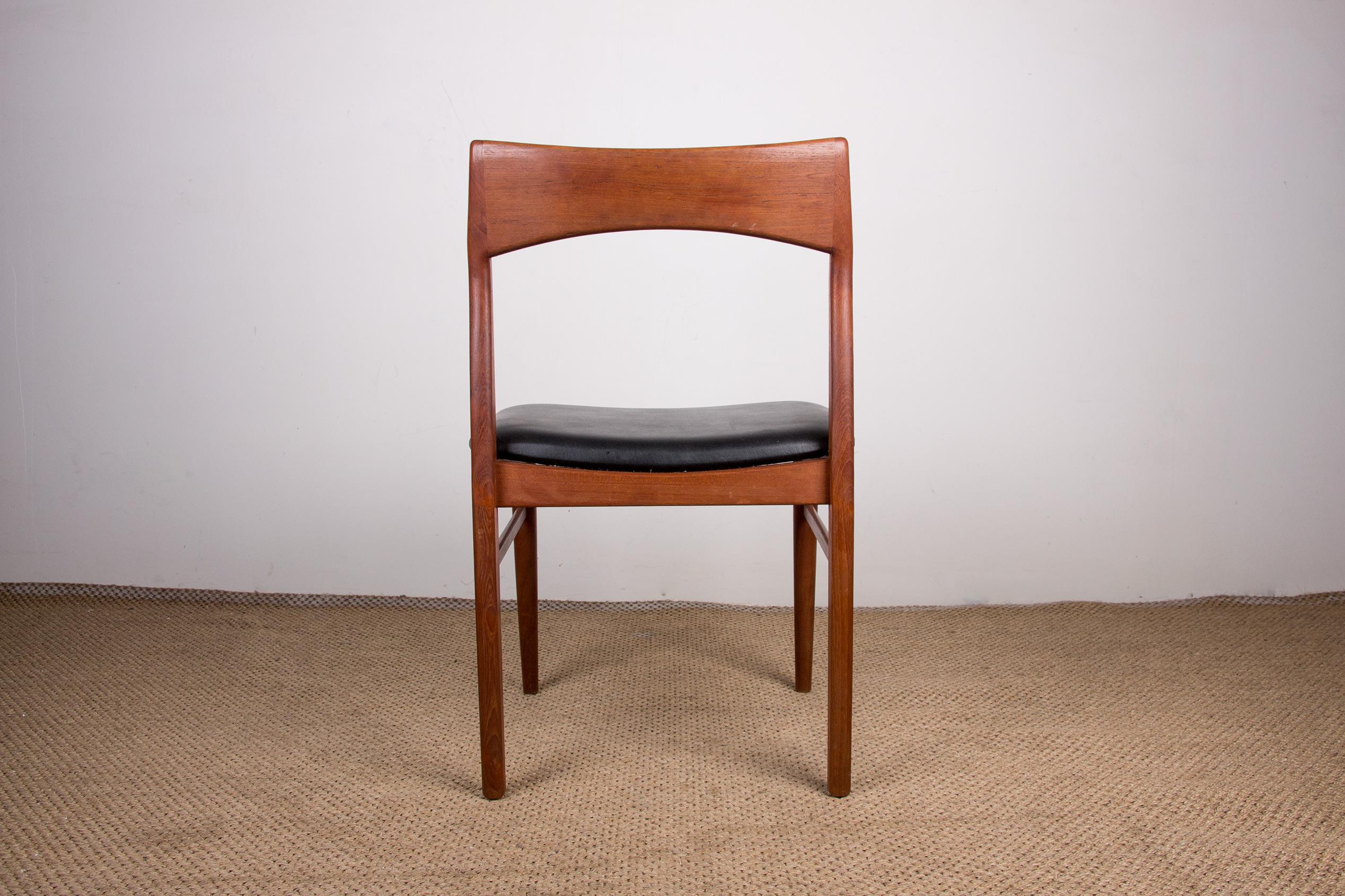 Set of 4 Danish Teak Dining Chair Model 59 by Henning Kjaernulf for Vejle Stole 5