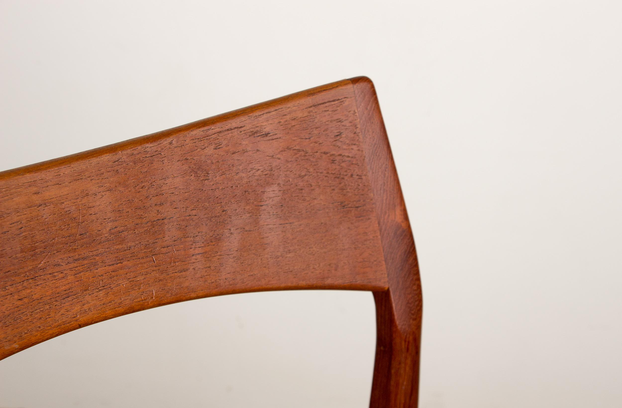Set of 4 Danish Teak Dining Chair Model 59 by Henning Kjaernulf for Vejle Stole 2