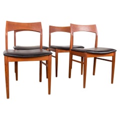 Set of 4 Danish Teak Dining Chair Model 59 by Henning Kjaernulf for Vejle Stole