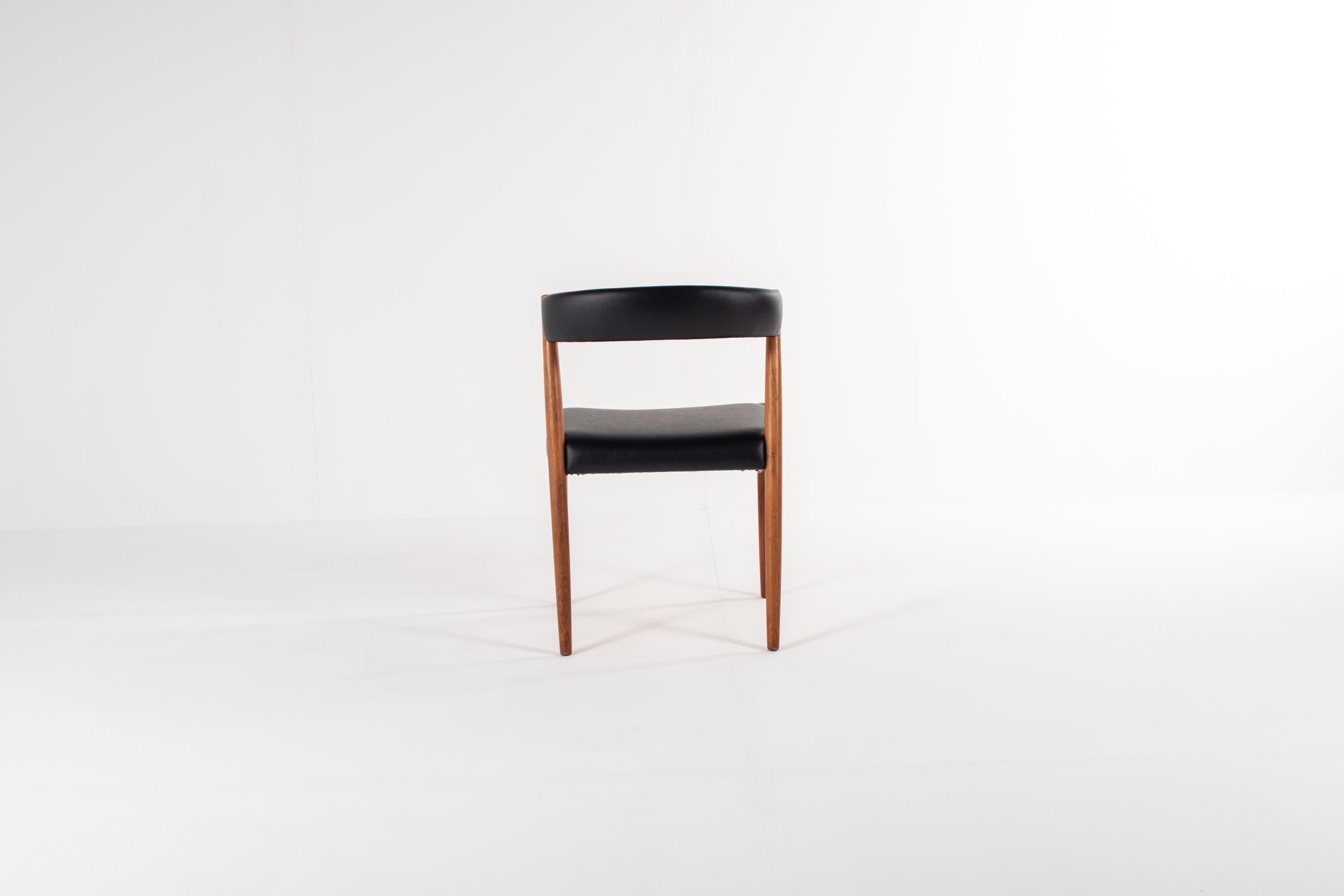 Set of 4 Danish Teak Dining Chairs, 1960s im Angebot 3