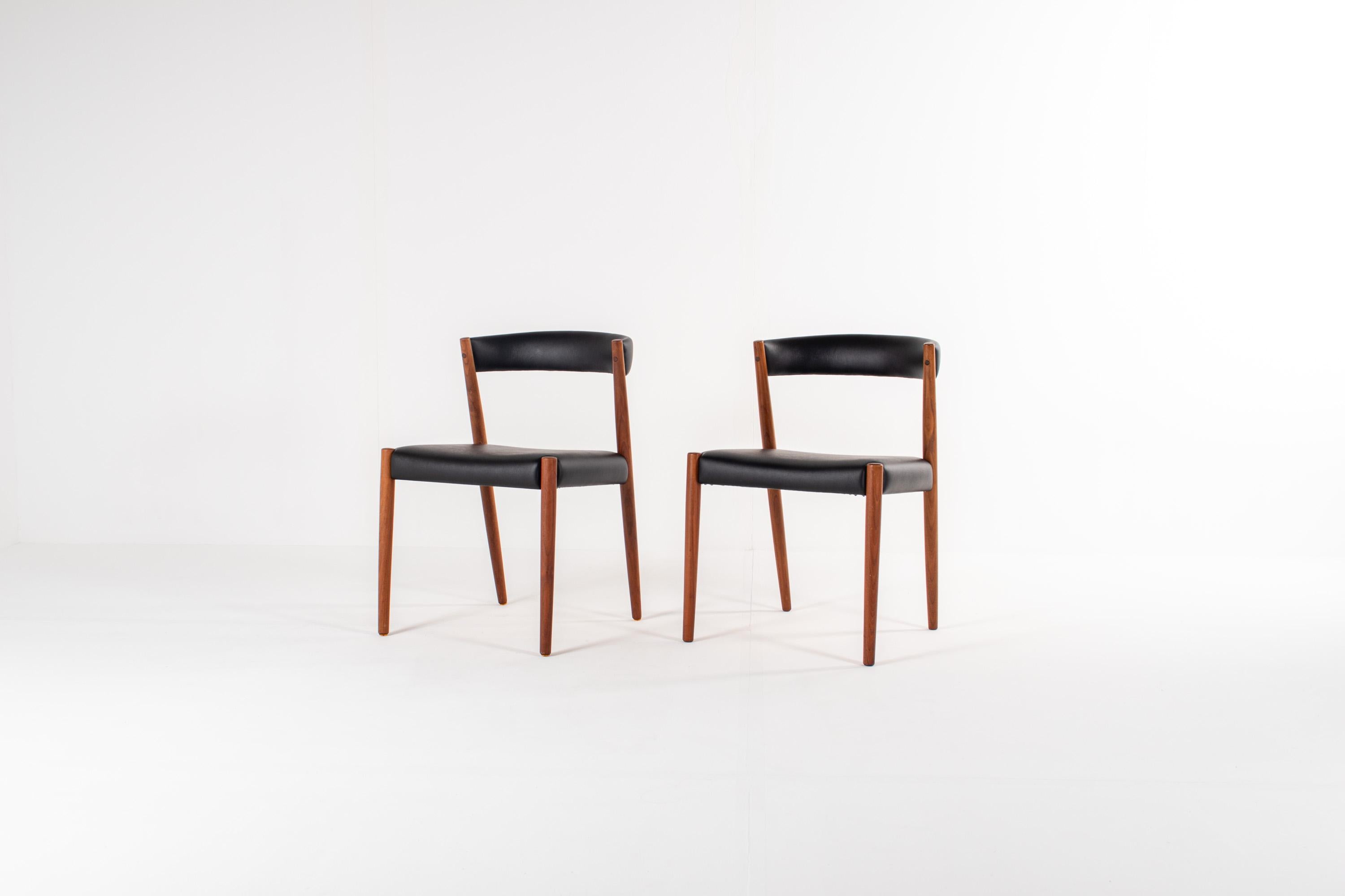 Set of 4 Danish Teak Dining Chairs, 1960s im Zustand „Gut“ im Angebot in BERKEL EN RODENRIJS, NL