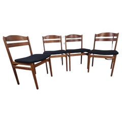 Vintage Set of 4 Danish Teak Dining Chairs by Boltinge Stolefabrik 