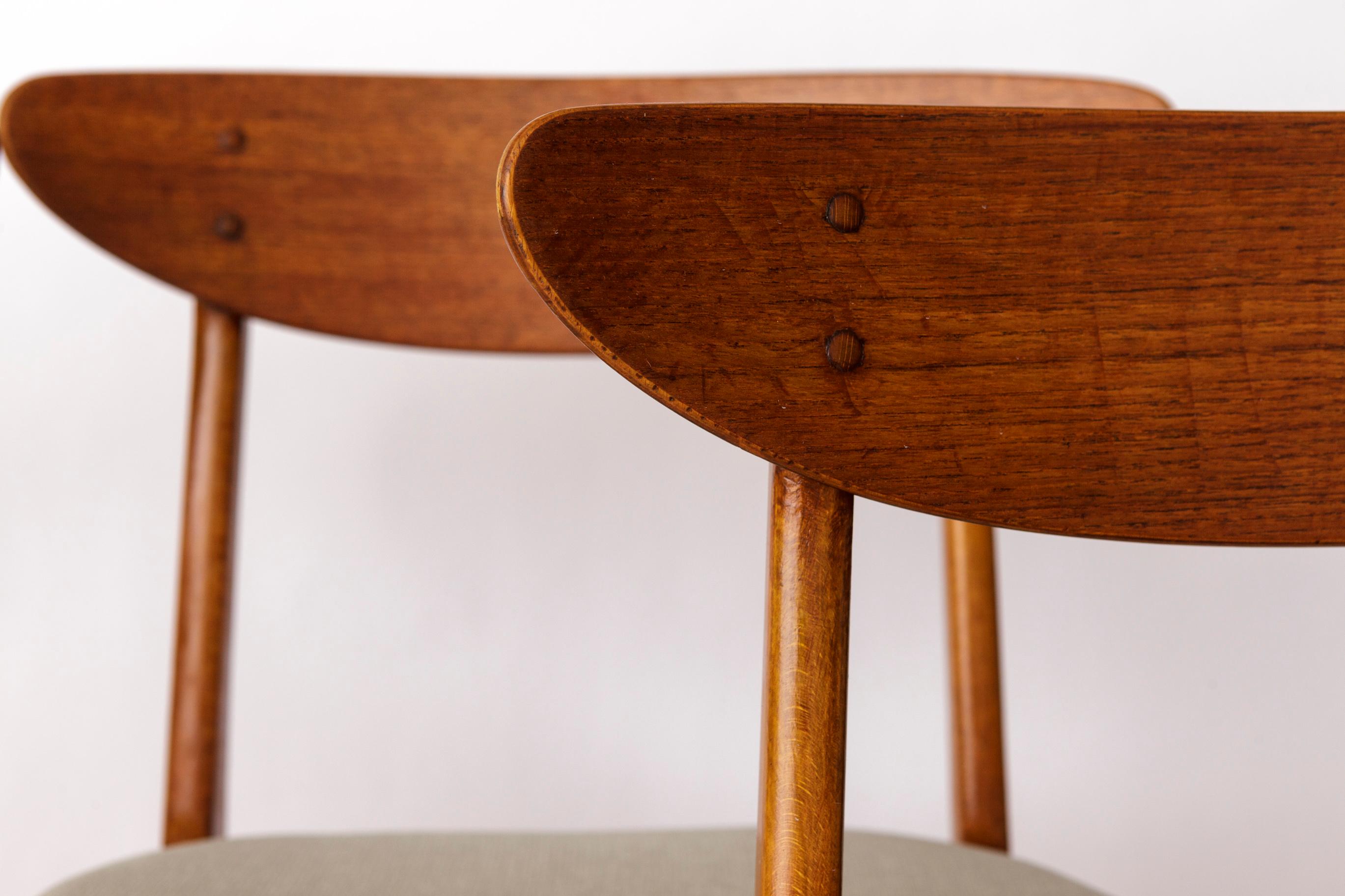 Mid-Century Modern Set of 4 Danish Teak Dining Chairs by Farstrup Møbler – 1960s, New Upholstery For Sale