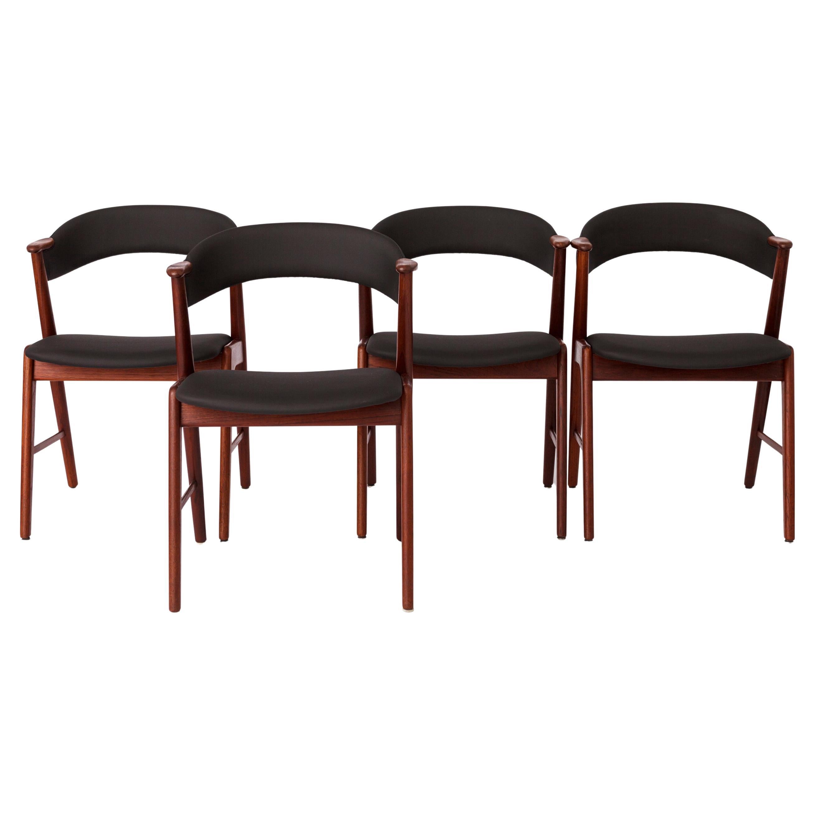 Set of 4 Danish Teak Dining Chairs by Korup Stolefabrik – 1960s Mid-Century Mode