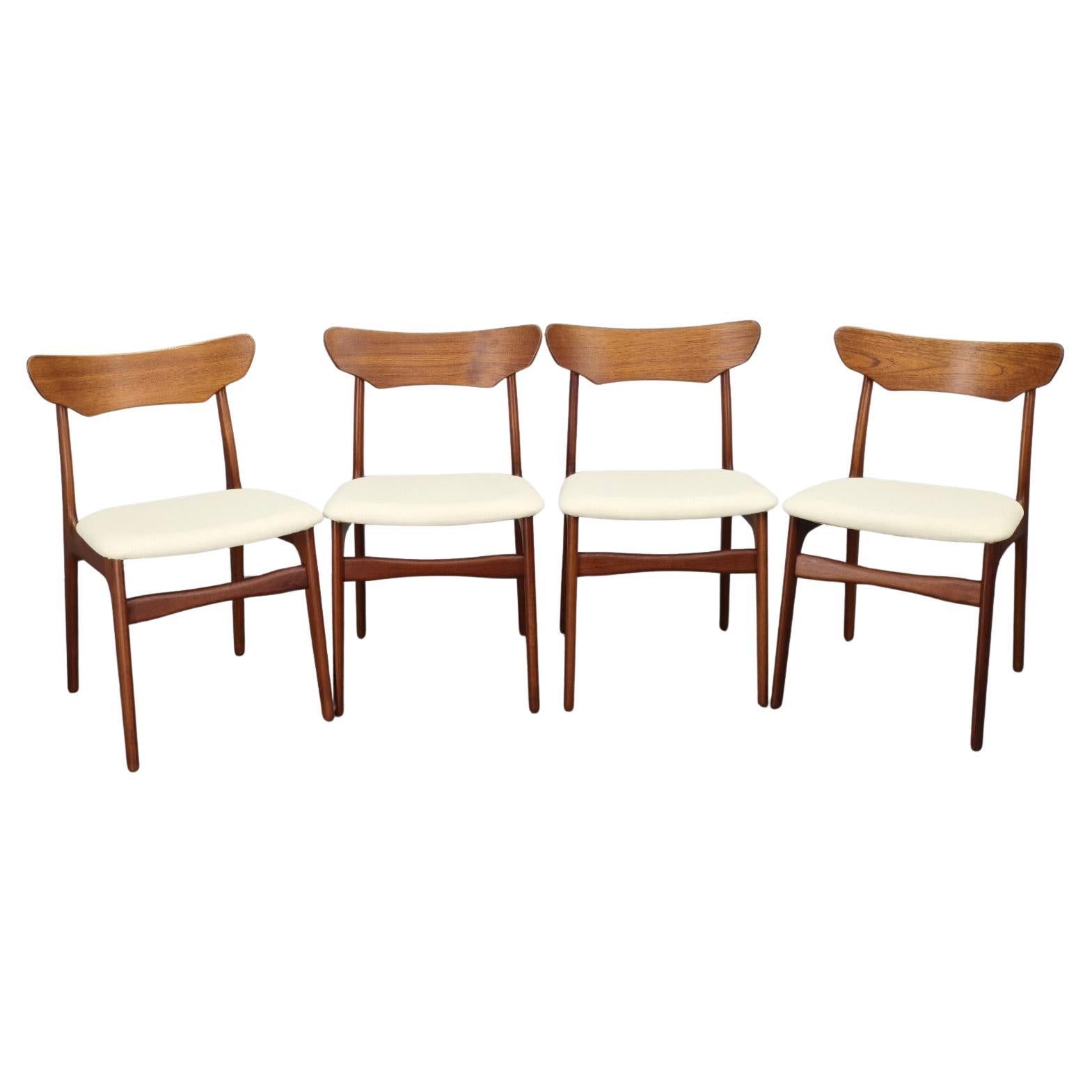 Set of 4 Danish Teak Dining Chairs by Schionning & Elgaard, 1960s