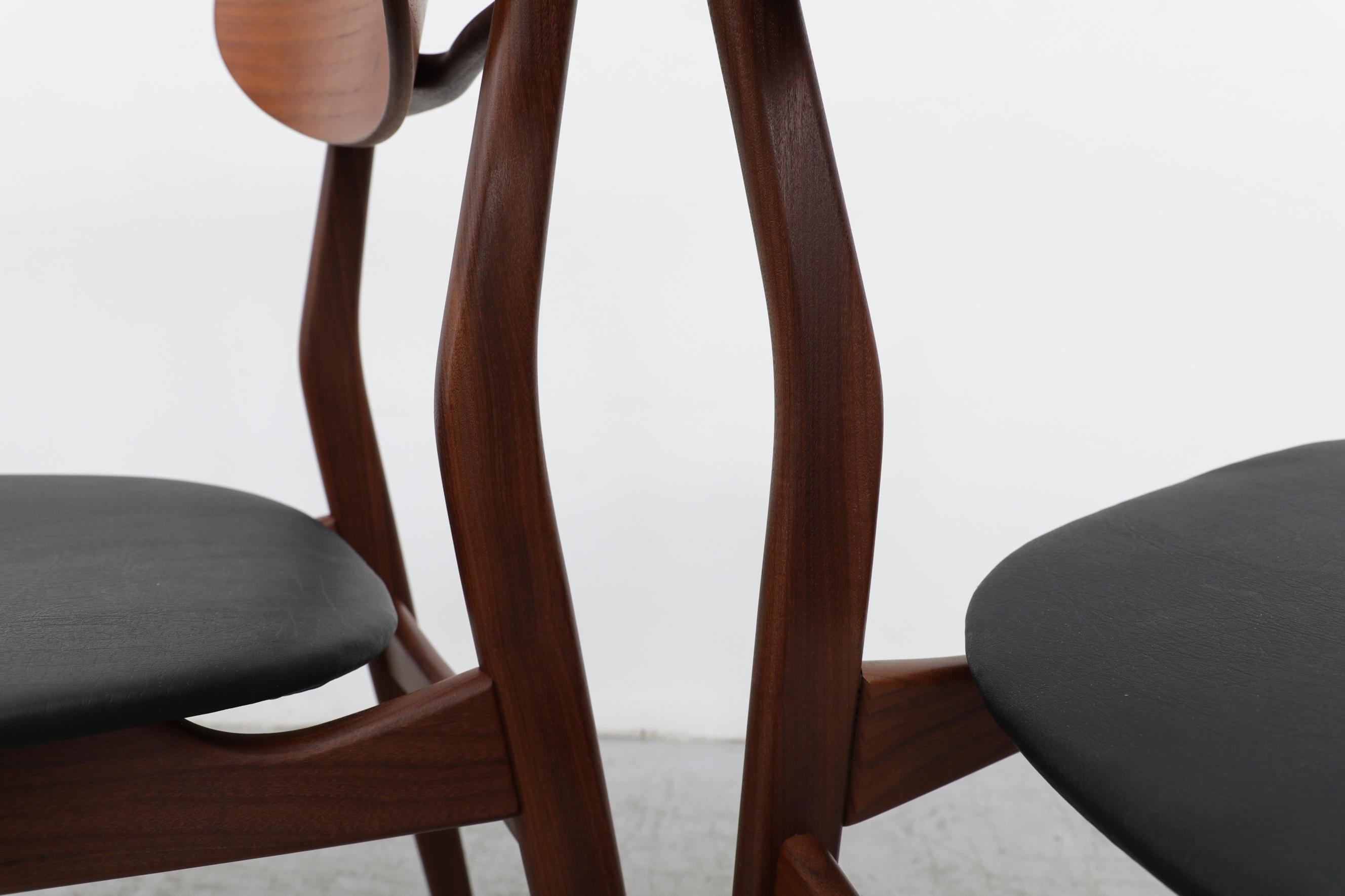 Set of 4 Danish Teak Dining Chairs 3