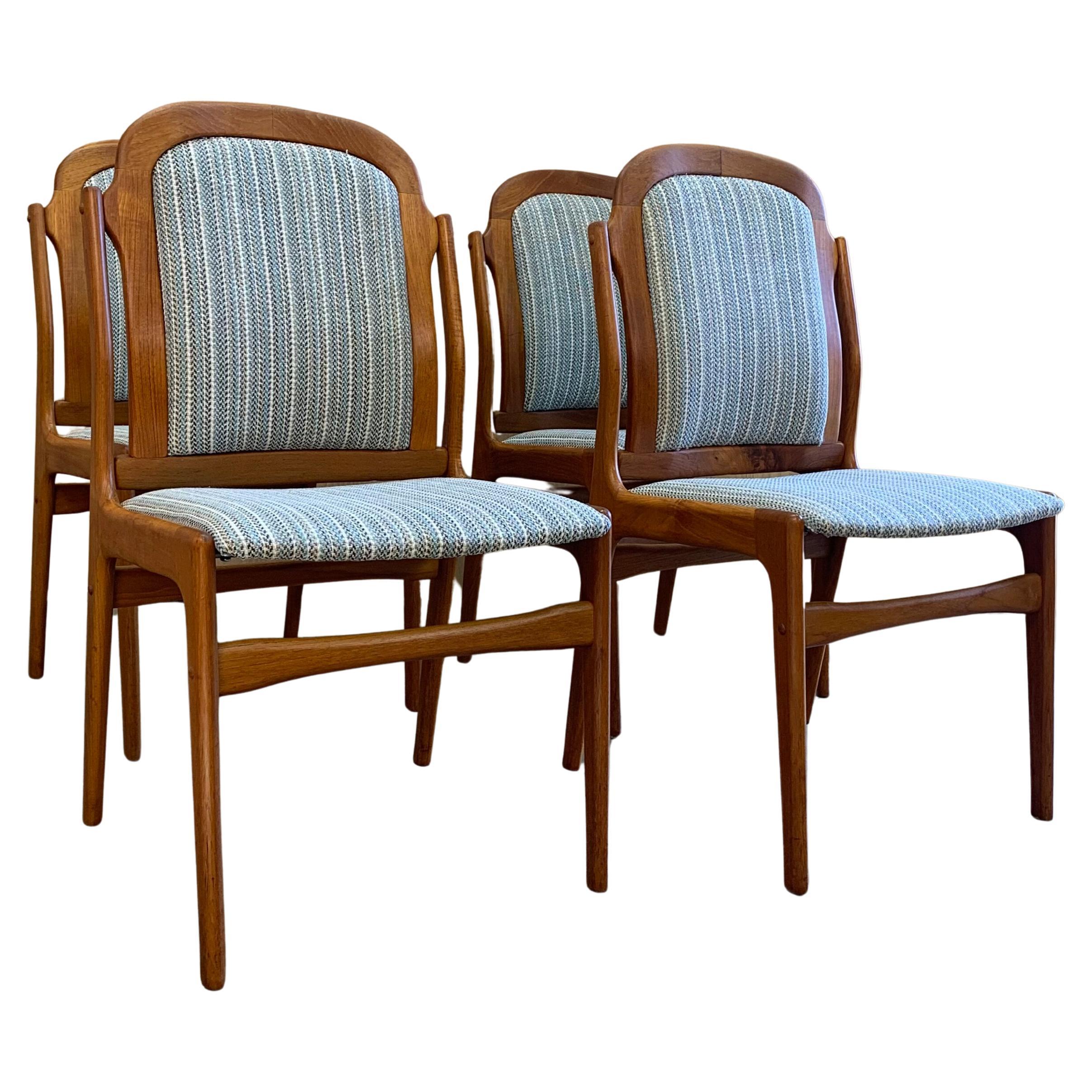 Set of 4 Danish Teak Dining Chairs