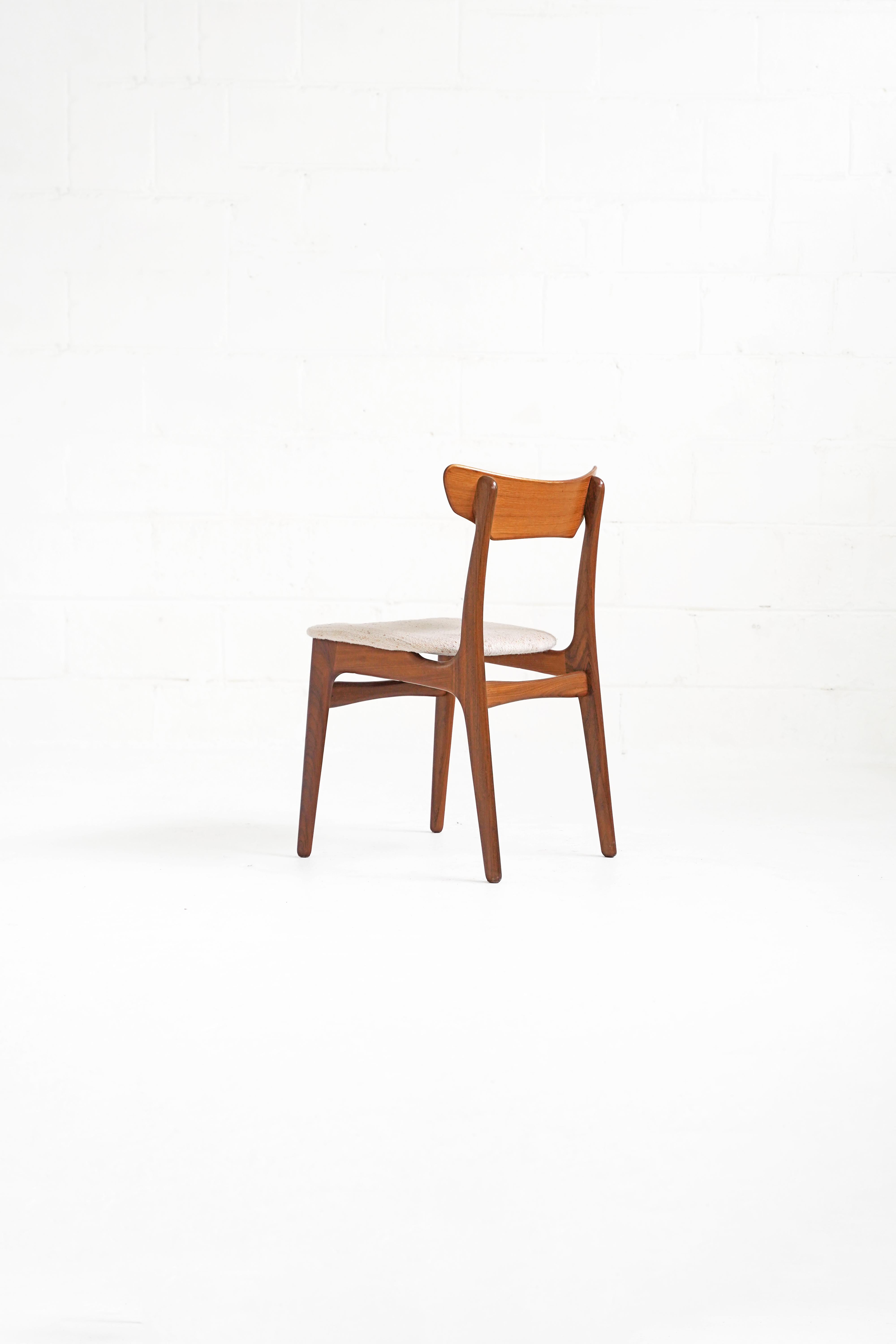 Set of 4 Danish Teak Dining Chairs for Schionning & Elgaard 4