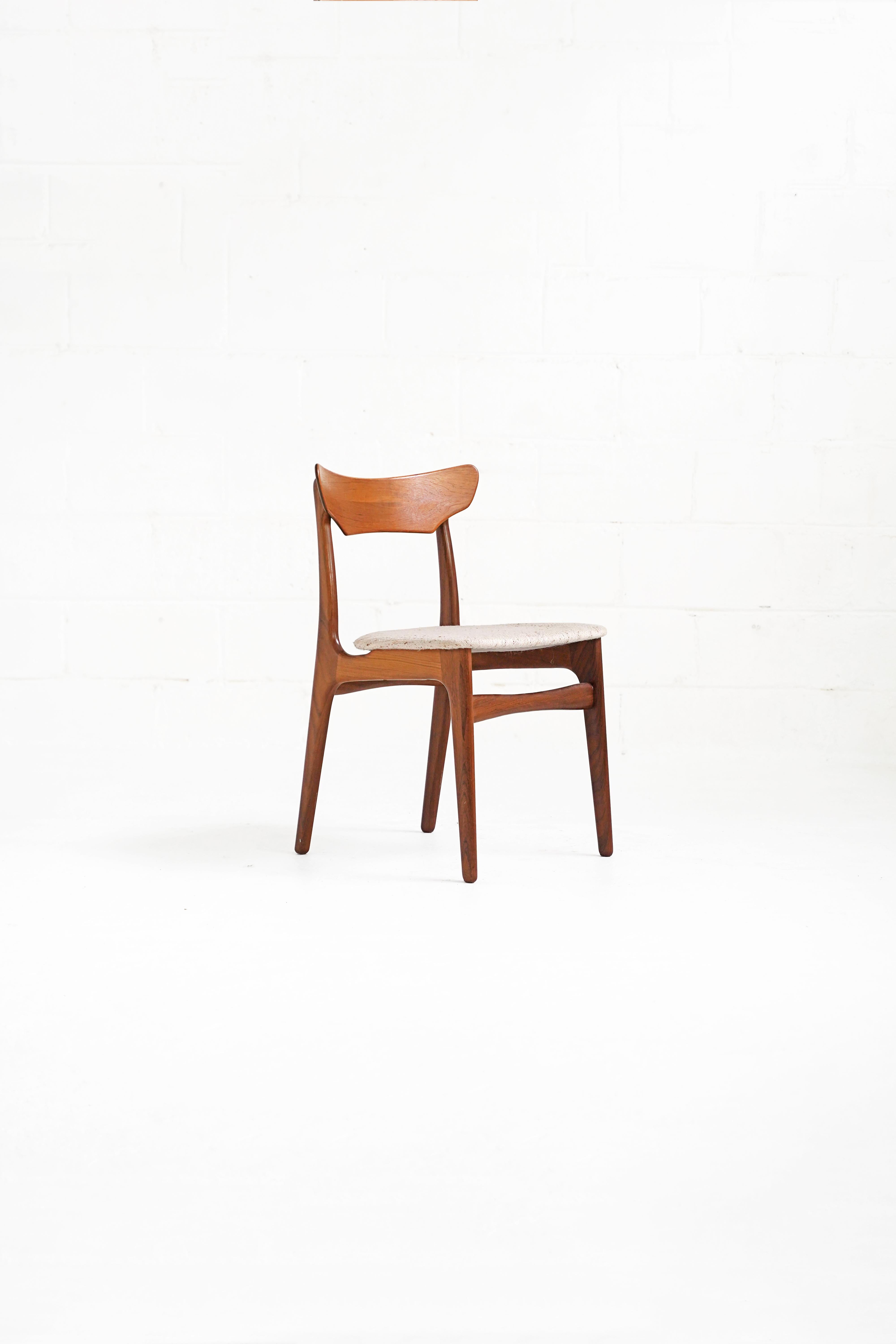 Set of 4 Danish Teak Dining Chairs for Schionning & Elgaard 2