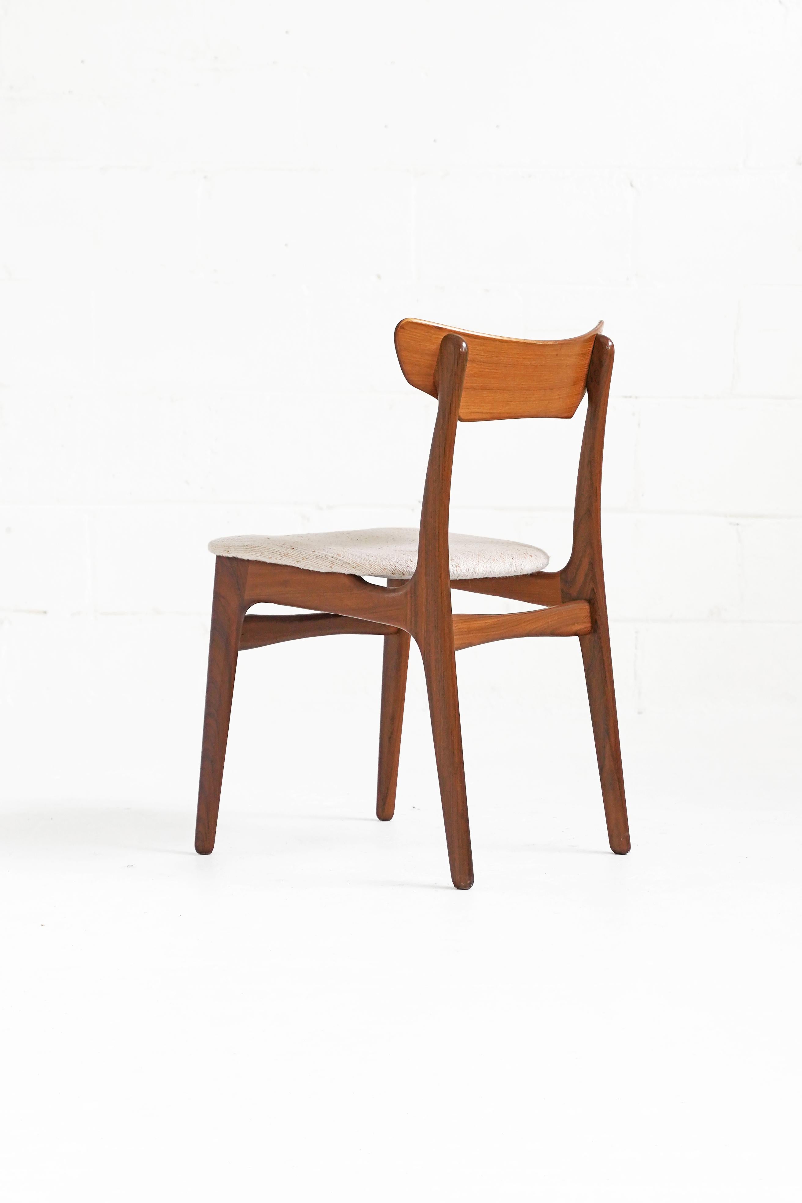 Set of 4 Danish Teak Dining Chairs for Schionning & Elgaard 3