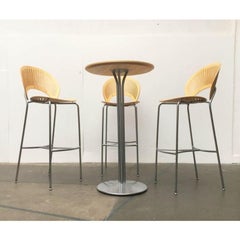 Set of 4 Danish Trinidad Barstools & Table by Nanna Ditzel for Fredericia, 1990s