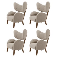 Ensemble de 4 chaises longues Sahco Zero en chêne beige foncé « My Own Chair » par Lassen