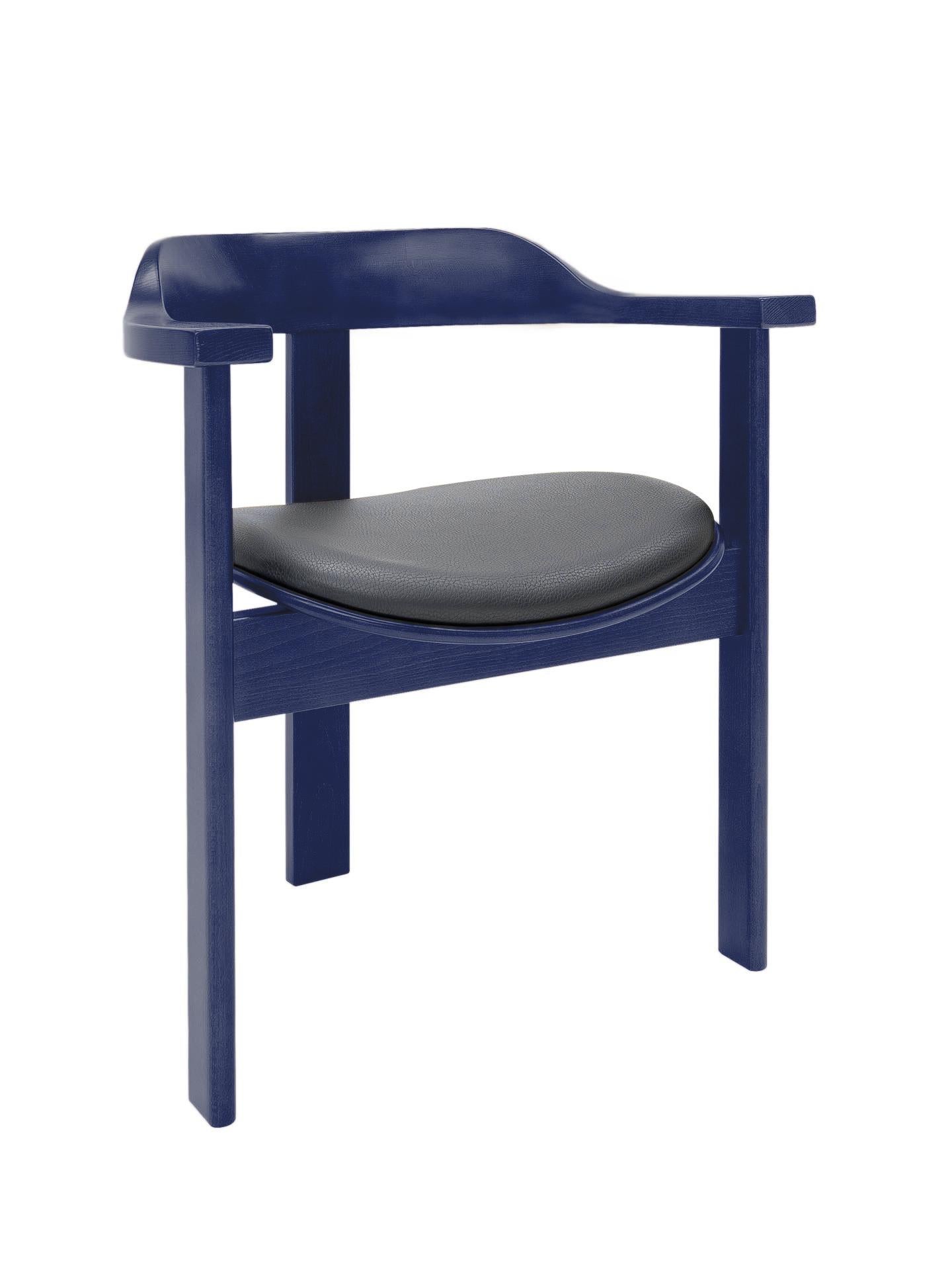 Satz von 4 dunkelblauen Haussmann-Sesseln von Robert & Trix Haussmann, Design, 1964 (Moderne der Mitte des Jahrhunderts) im Angebot