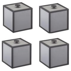 Lot de 4 boîtes à cadre gris foncé de 10 pièces par Lassen